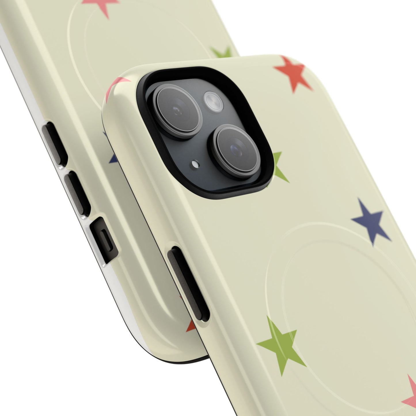 Magnetic Tough Phone Case — Colorful Star Pattern Protective iPhone Cover