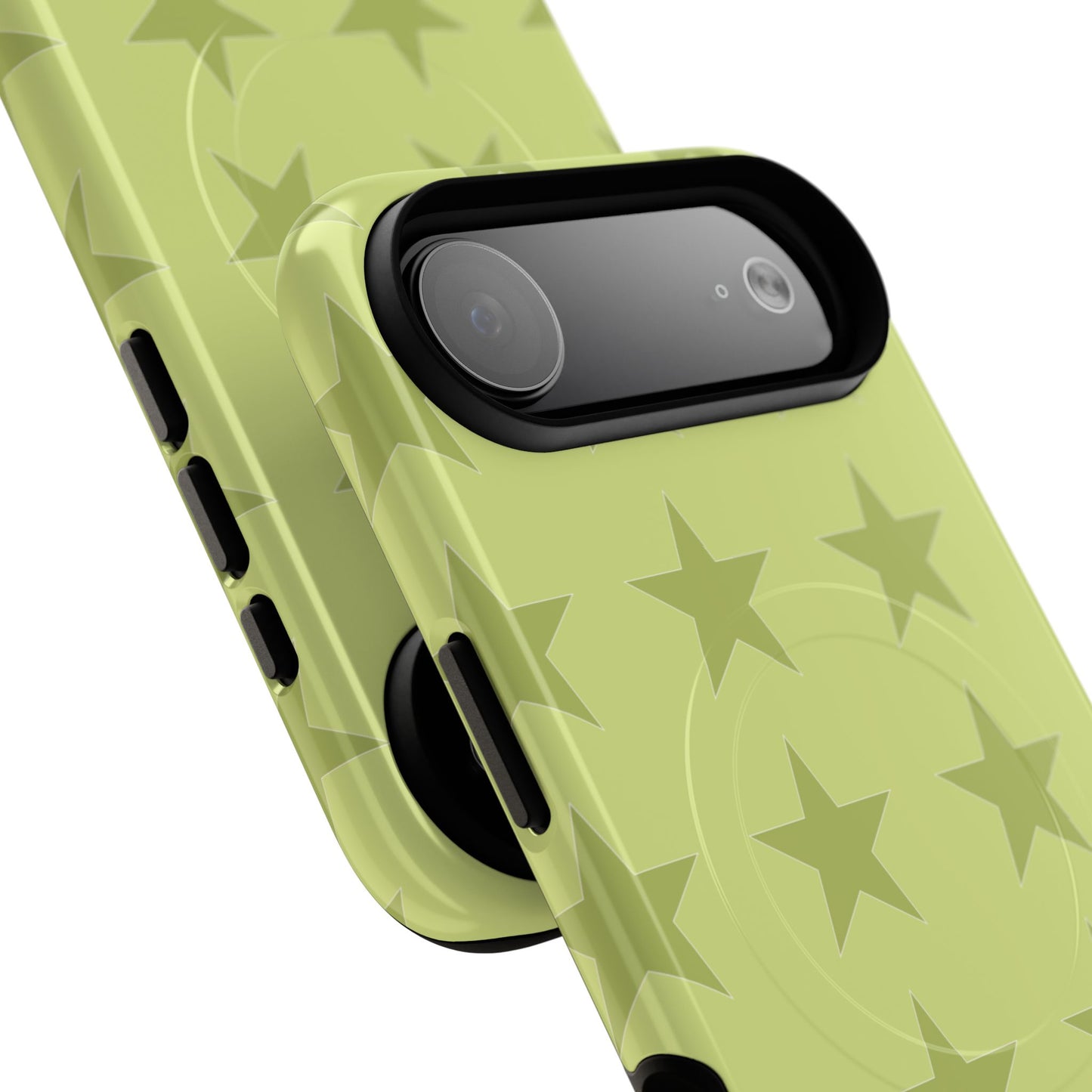 Olive Star Pattern Tough Magnetic Phone Case — Slim Protective iPhone Cover
