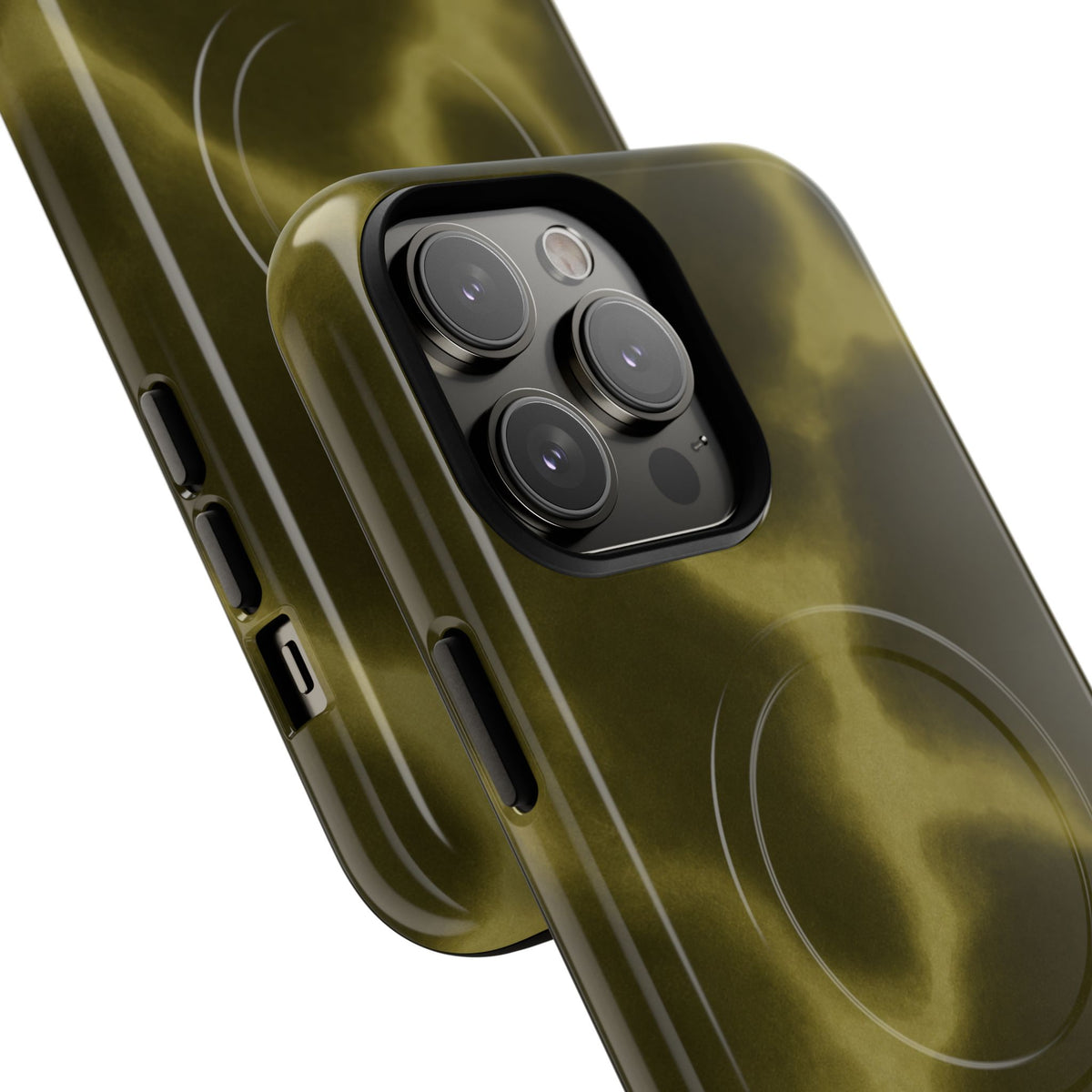 Olive Smoke Magnetic Phone Case — Tough Protective MagSafe-Compatible Cover