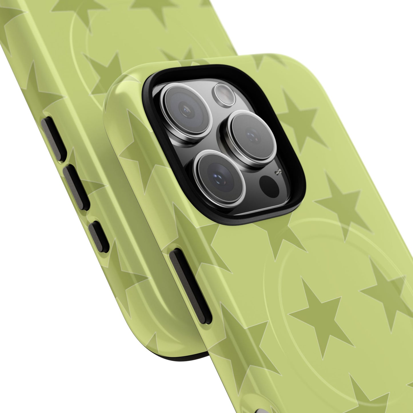 Olive Star Pattern Tough Magnetic Phone Case — Slim Protective iPhone Cover