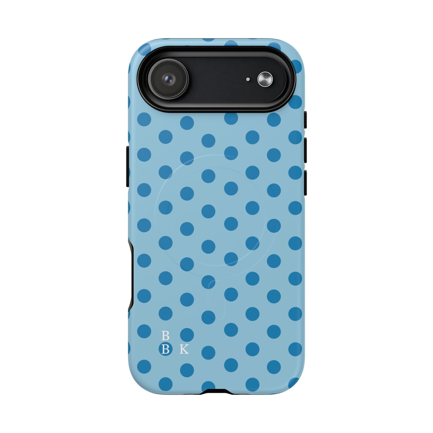 Blue Polka Dot Magnetic Phone Case — Tough Protective iPhone Cover