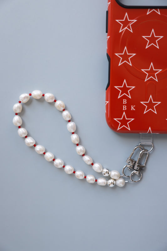 Cherry Pearl Phone Charm