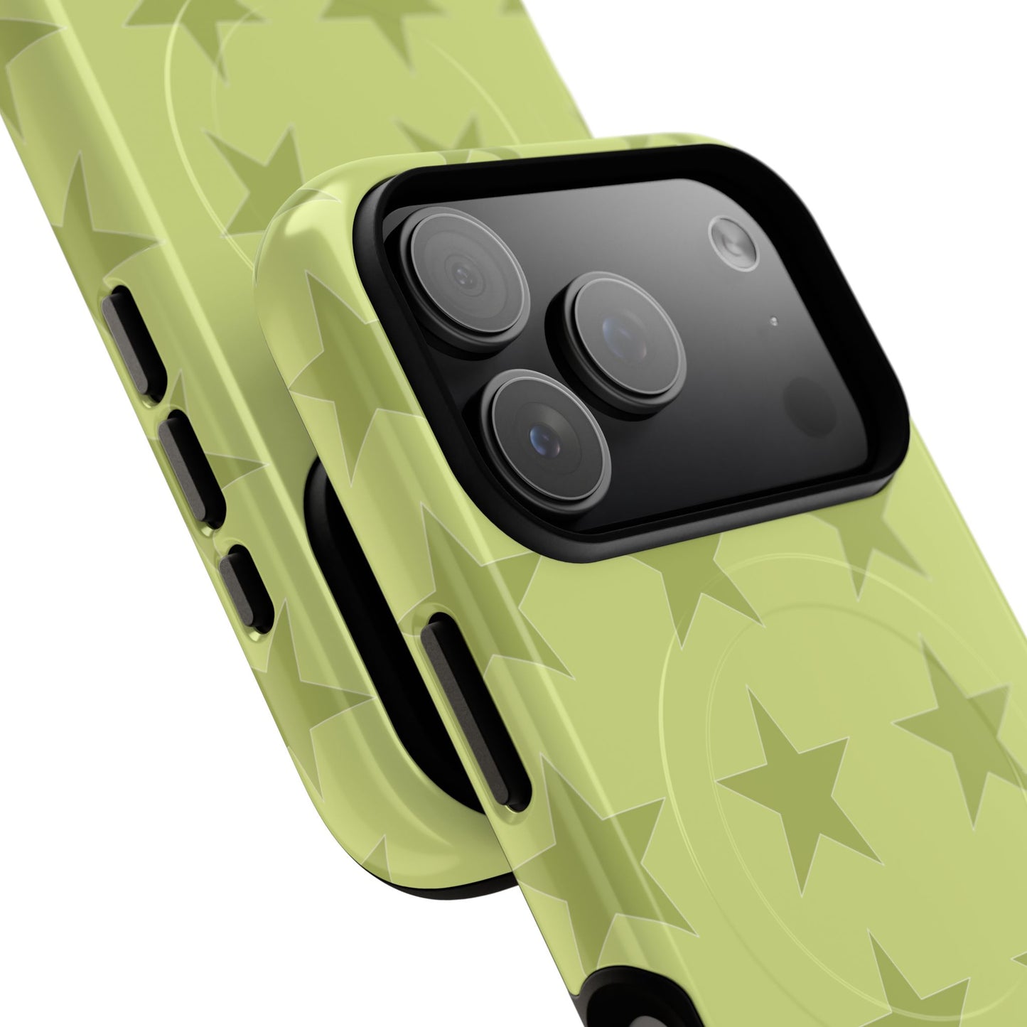 Olive Star Pattern Tough Magnetic Phone Case — Slim Protective iPhone Cover