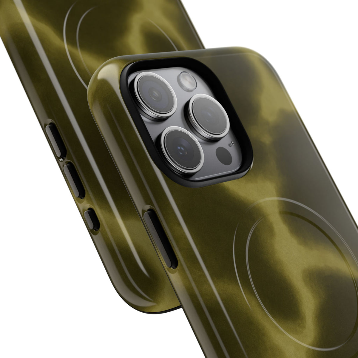 Olive Smoke Magnetic Phone Case — Tough Protective MagSafe-Compatible Cover