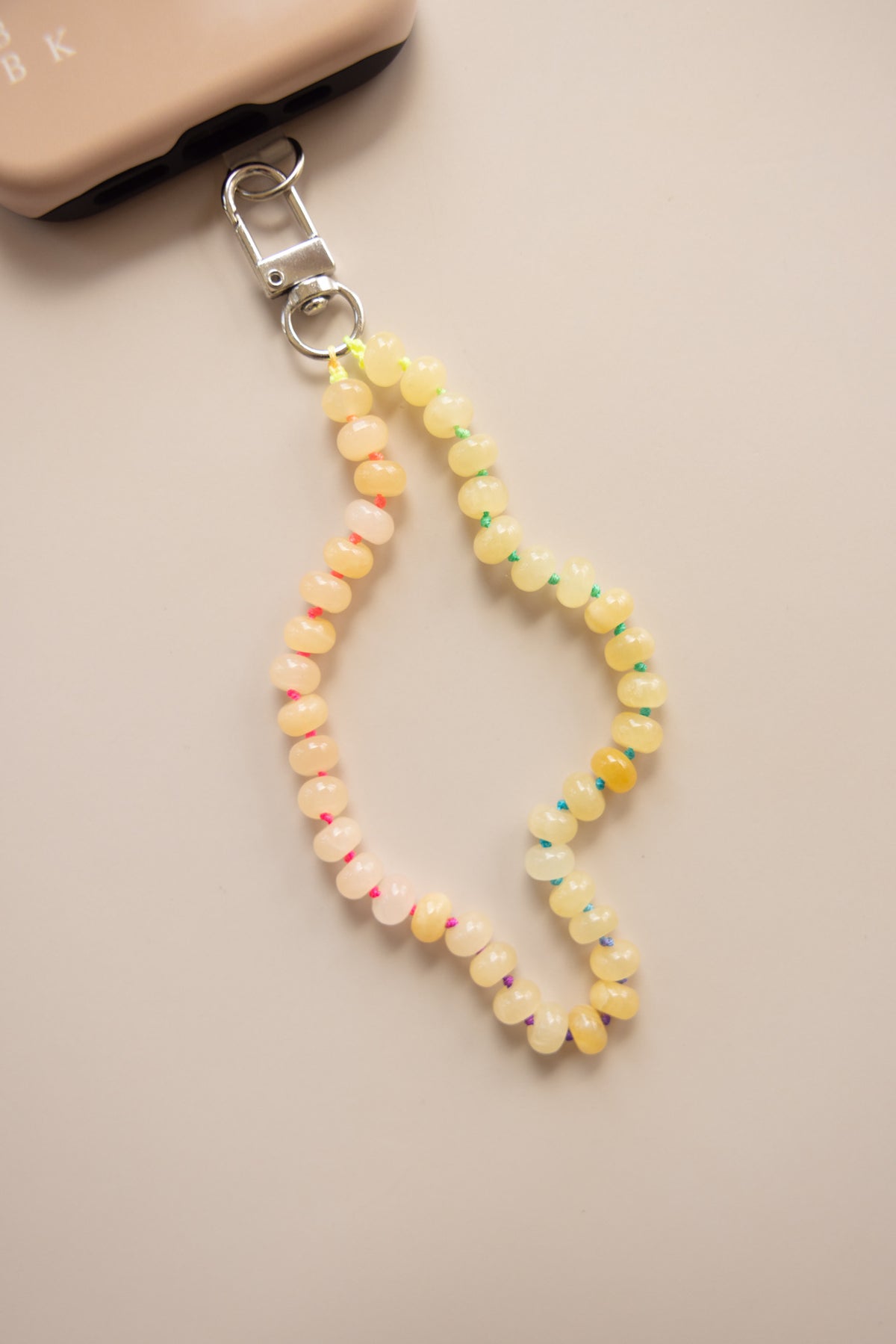 Yellow + Rainbow Phone Charm