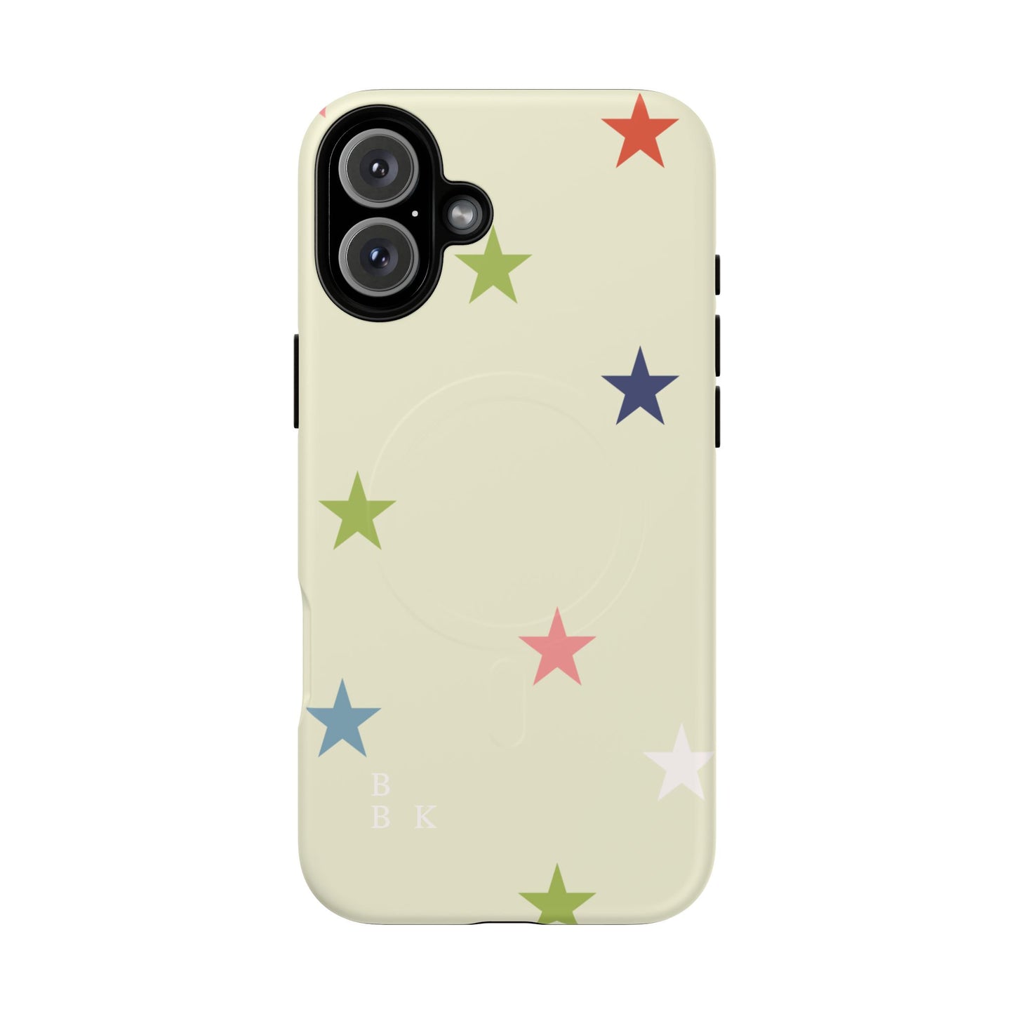 Magnetic Tough Phone Case — Colorful Star Pattern Protective iPhone Cover