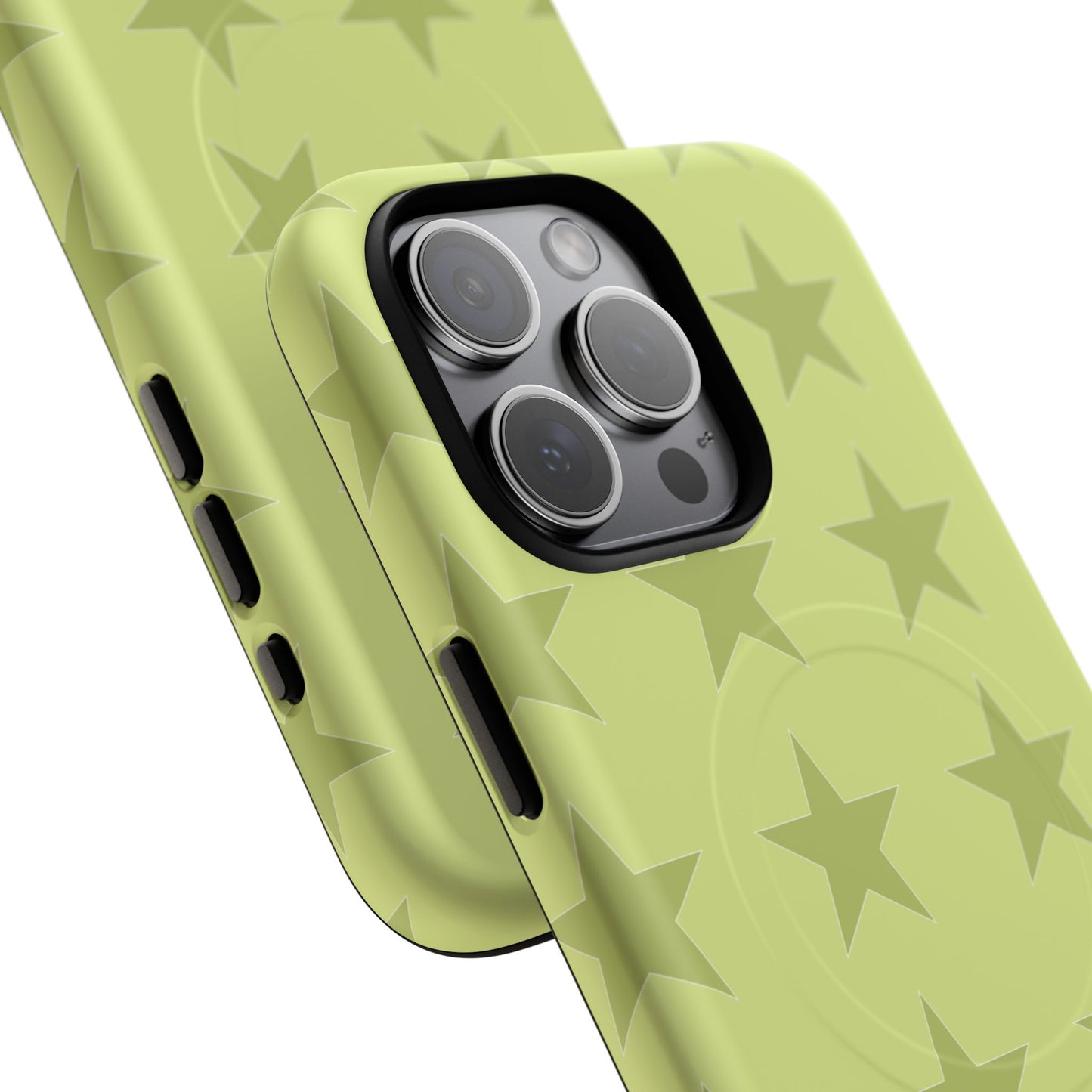 Olive Star Pattern Tough Magnetic Phone Case — Slim Protective iPhone Cover