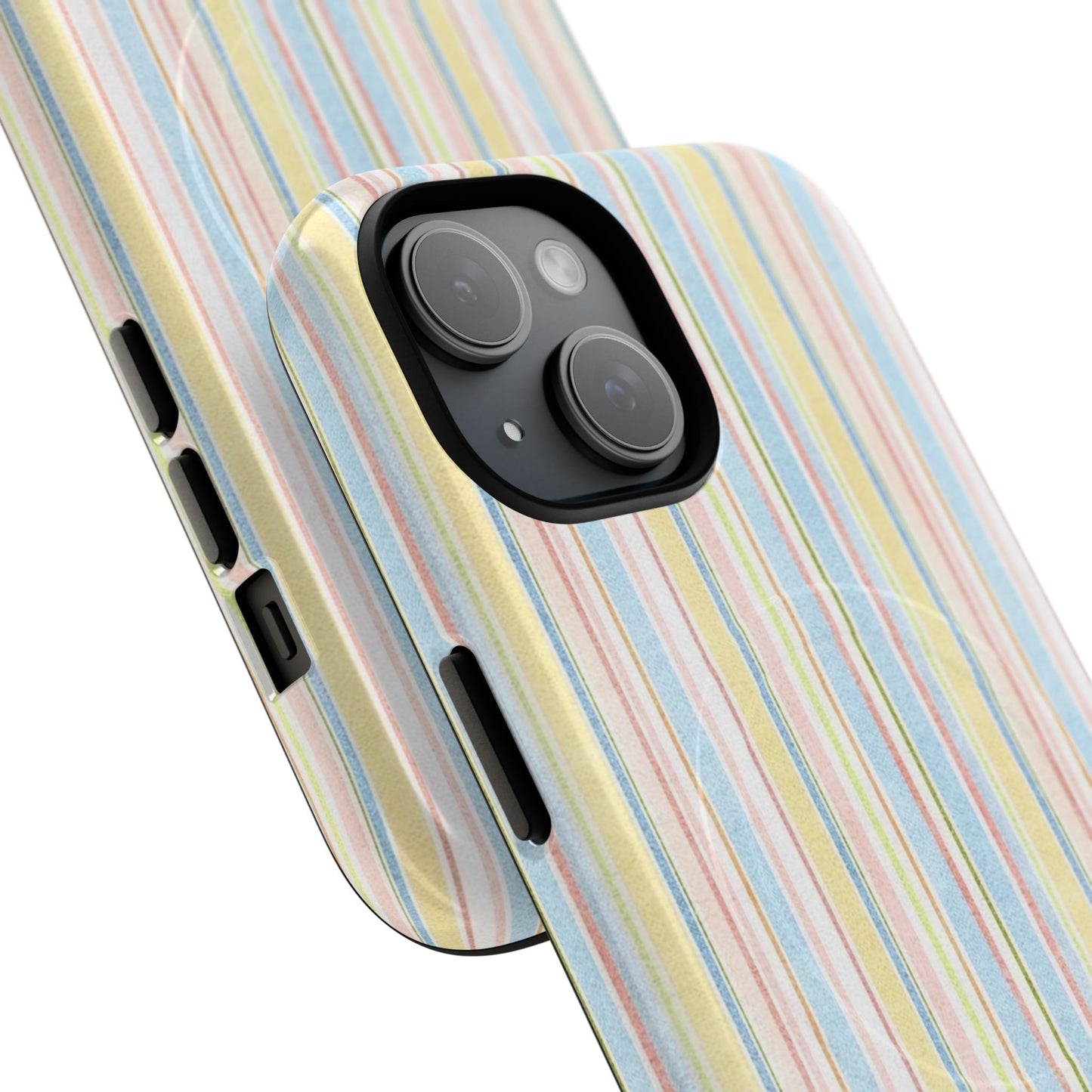 Striped Pastel Phone Case — Tough Magnetic Protection