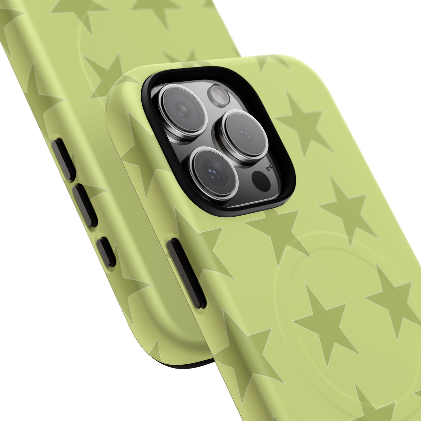 Olive Star Pattern Tough Magnetic Phone Case — Slim Protective iPhone Cover