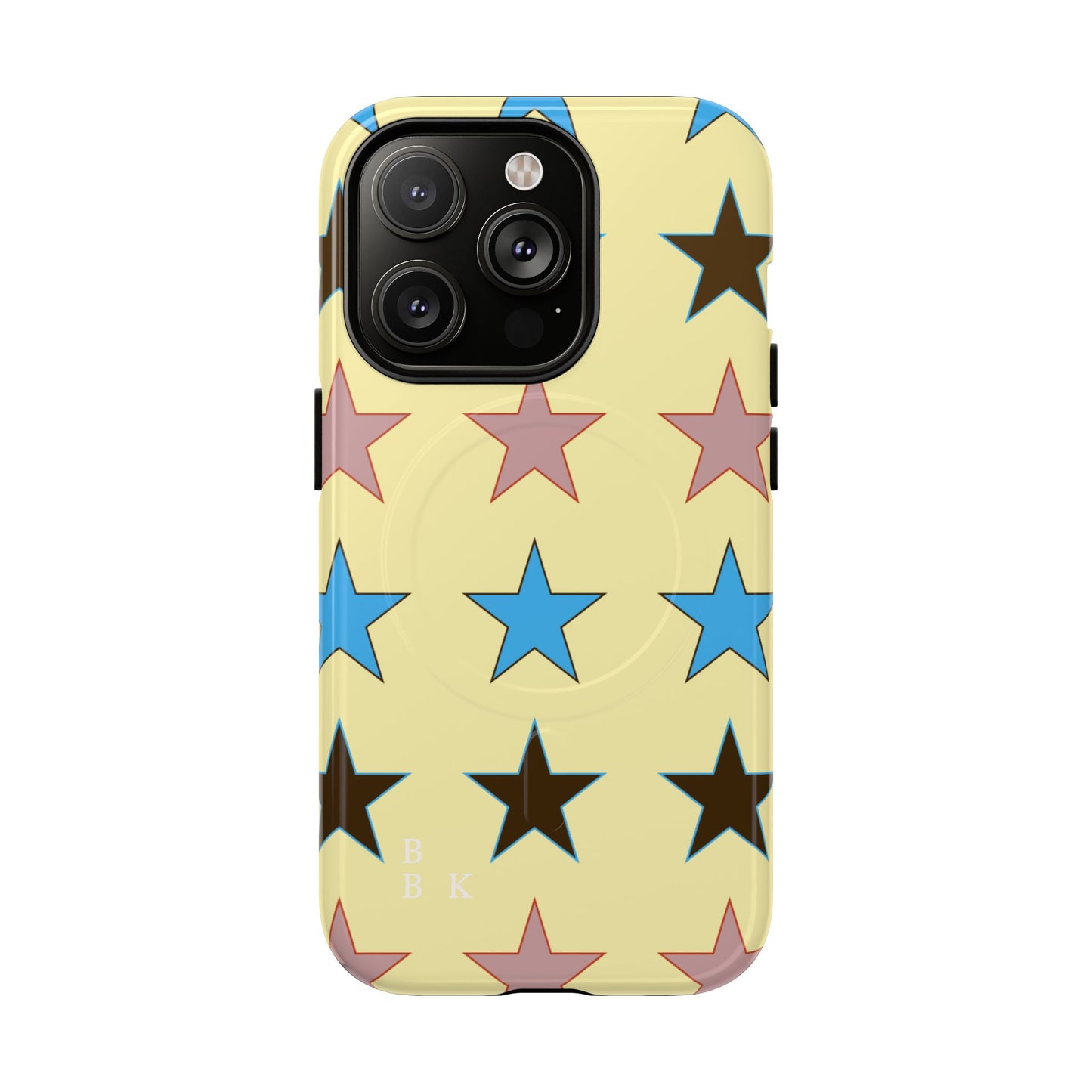 Star Pattern Tough Magnetic Phone Case — Colorful Retro Stars Protective Cover