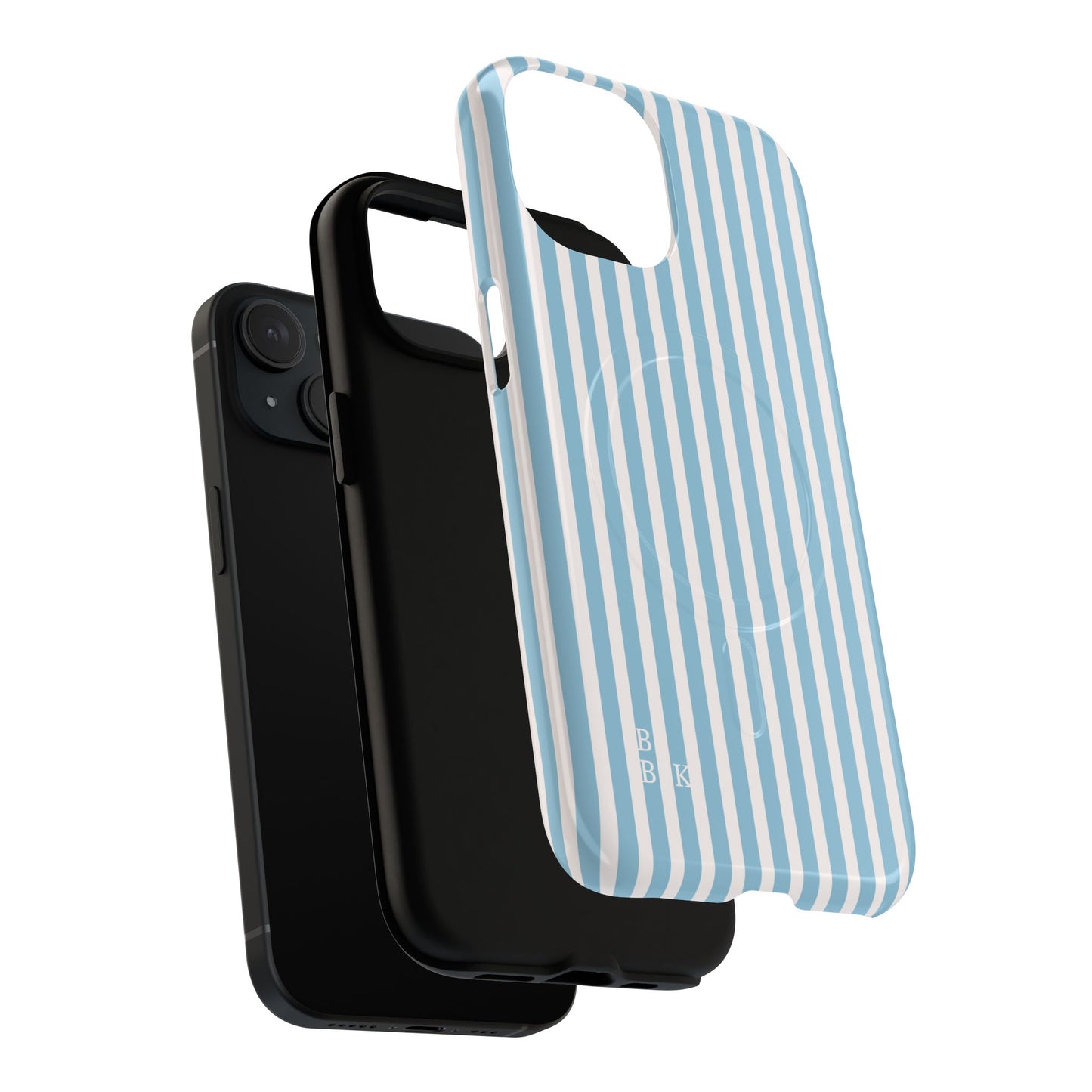 MagSafe Phone Case — Blue Vertical Stripe Tough Magnetic Protective Cover