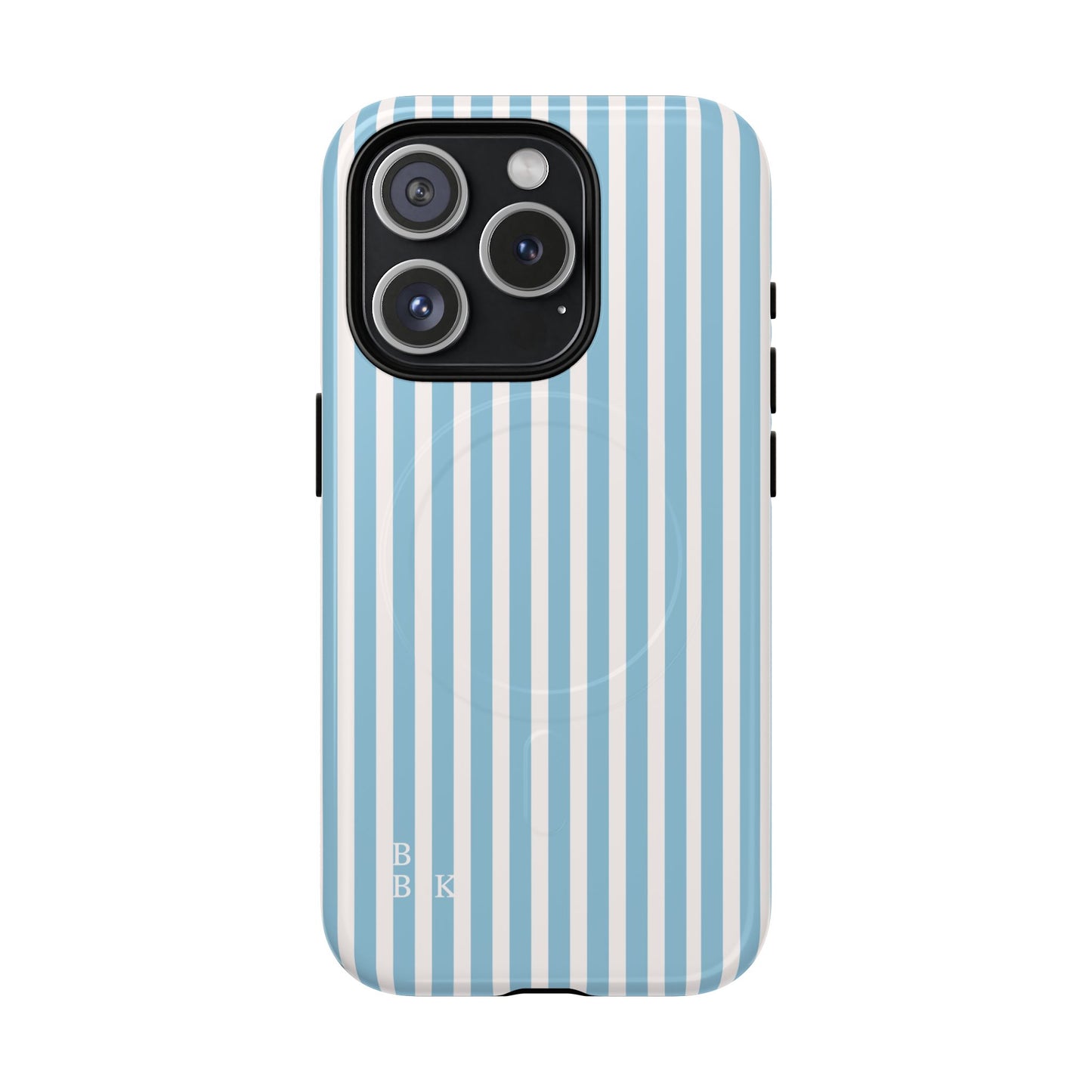 MagSafe Phone Case — Blue Vertical Stripe Tough Magnetic Protective Cover