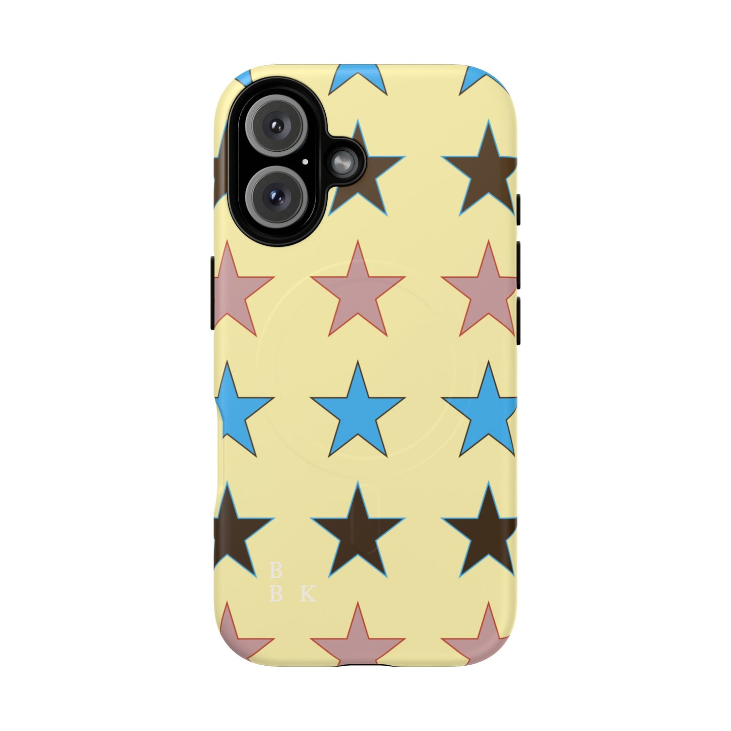 Star Pattern Tough Magnetic Phone Case — Colorful Retro Stars Protective Cover