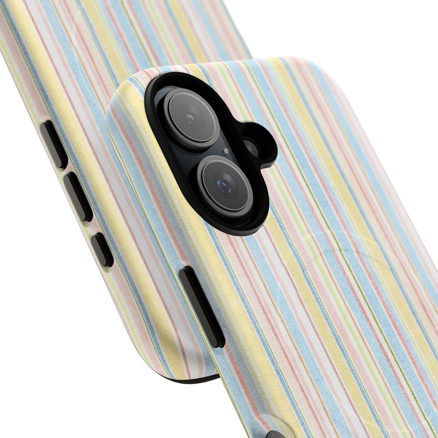 Striped Pastel Phone Case — Tough Magnetic Protection