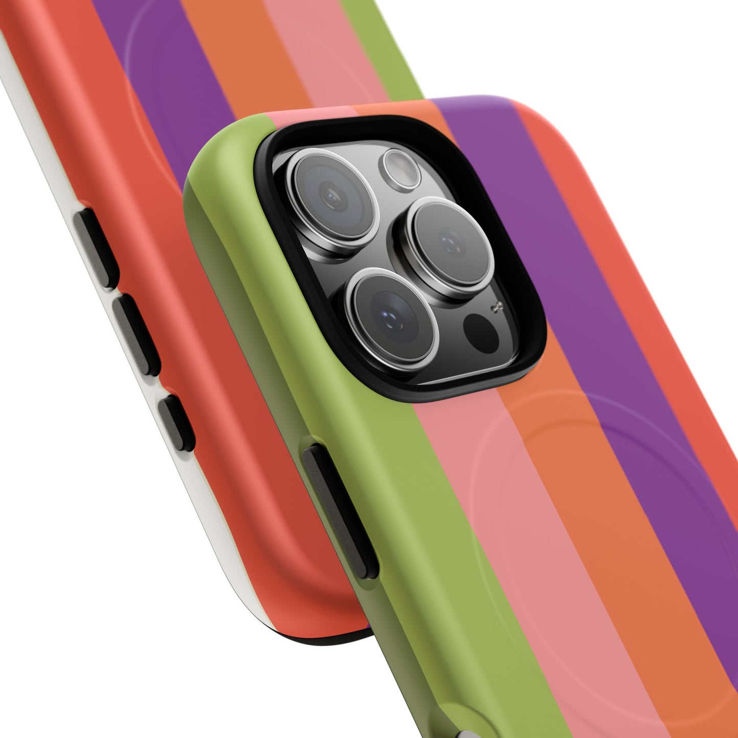 Bold Retro Stripe Magnetic Phone Case — Tough Protective iPhone Cover