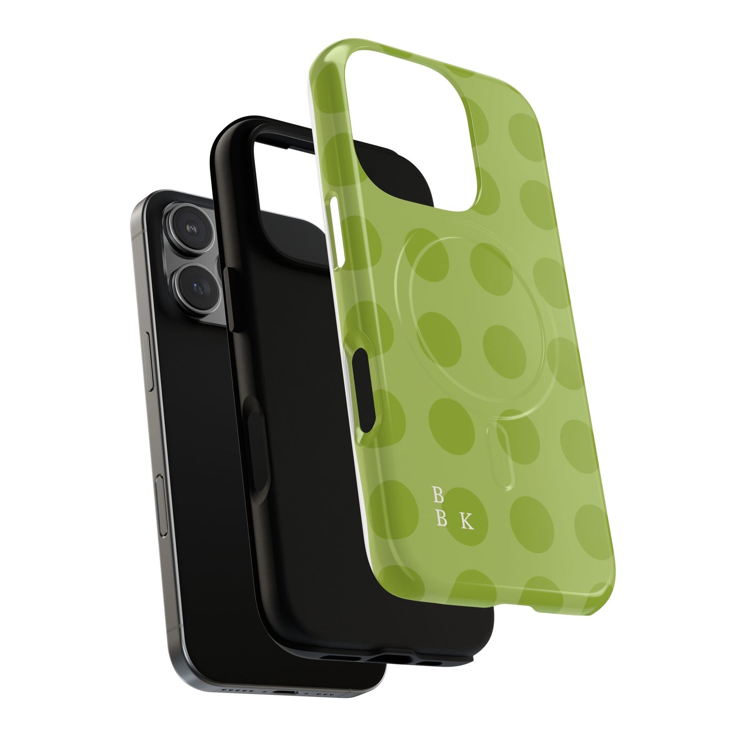 Green Polka Dot Tough Magnetic Phone Case — Slim Magnetic Protective Cover