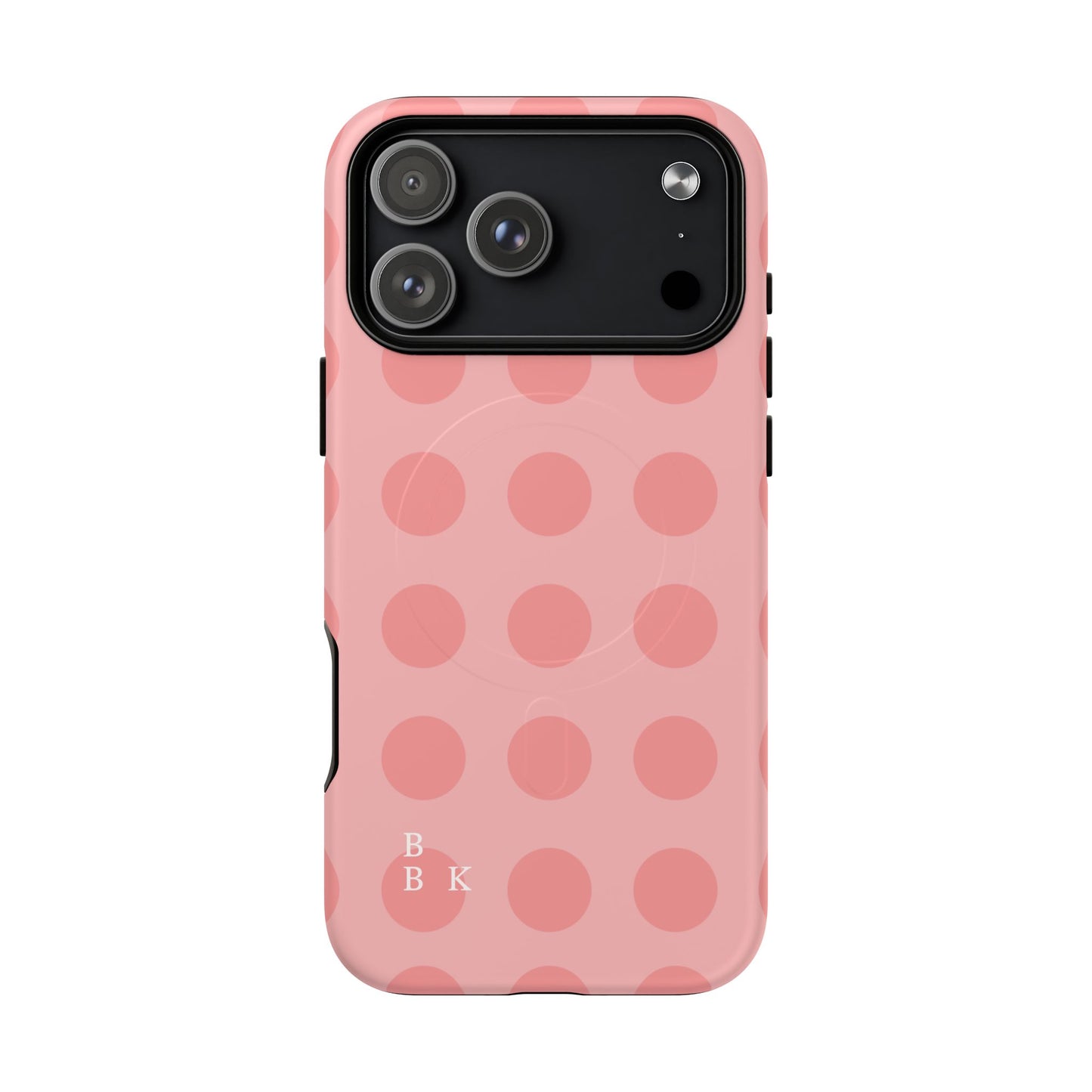 Magnetic Phone Case — Pink Polka Dot Tough Protective Cover