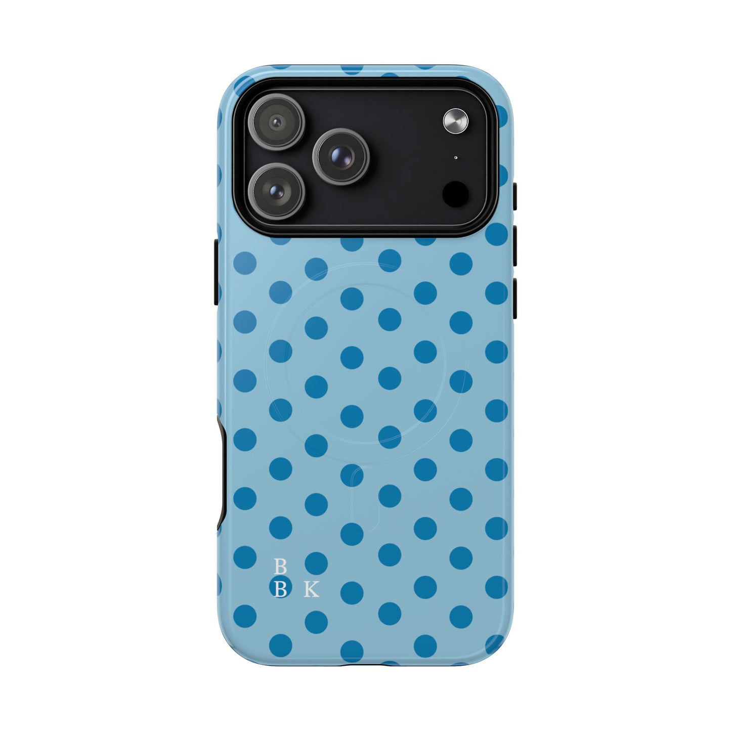 Blue Polka Dot Magnetic Phone Case — Tough Protective iPhone Cover