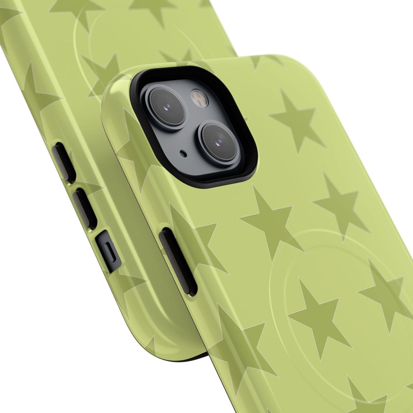 Olive Star Pattern Tough Magnetic Phone Case — Slim Protective iPhone Cover