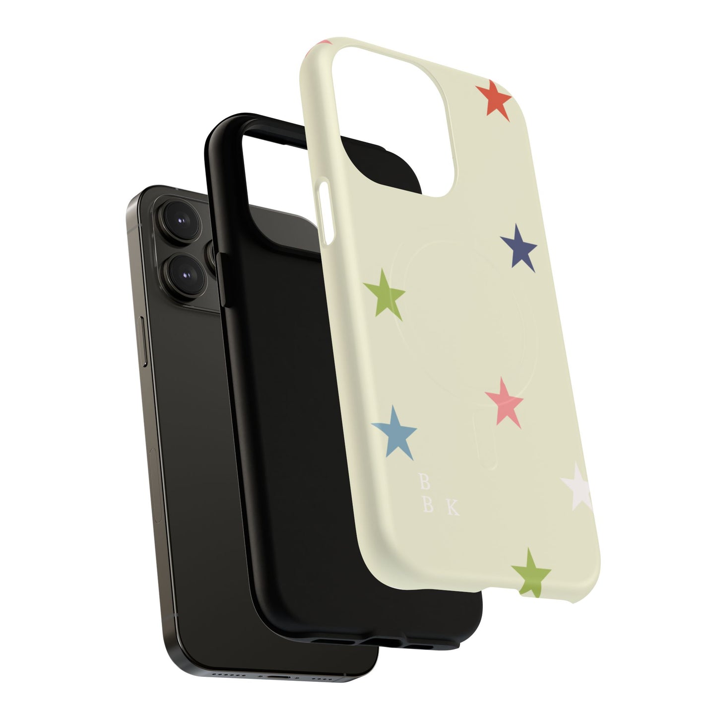 Magnetic Tough Phone Case — Colorful Star Pattern Protective iPhone Cover