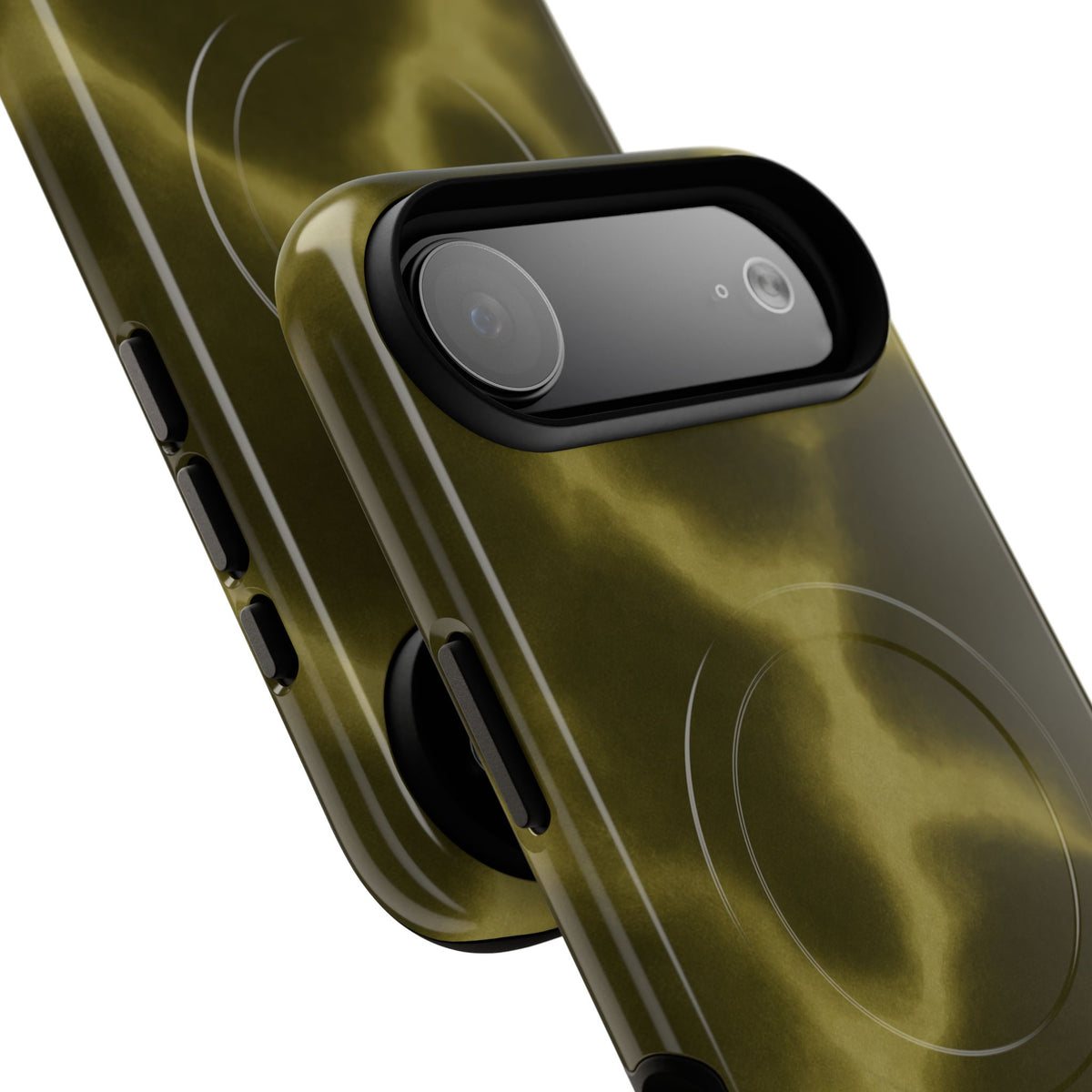 Olive Smoke Magnetic Phone Case — Tough Protective MagSafe-Compatible Cover