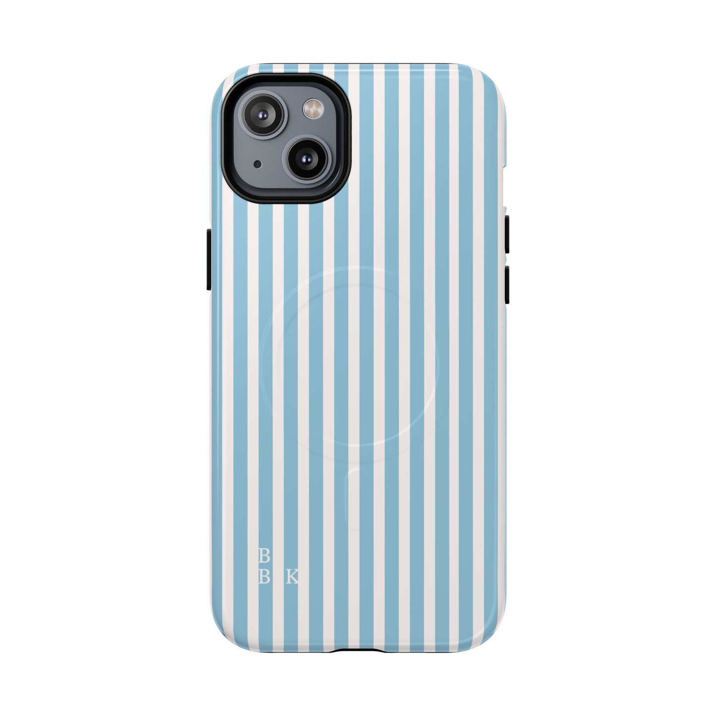 MagSafe Phone Case — Blue Vertical Stripe Tough Magnetic Protective Cover