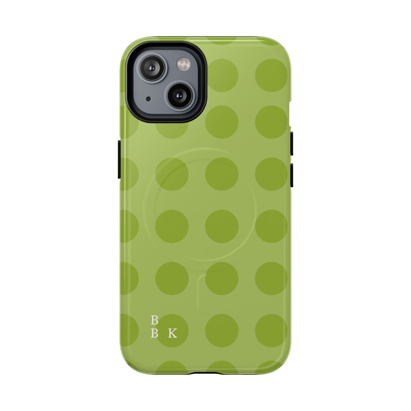 Green Polka Dot Tough Magnetic Phone Case — Slim Magnetic Protective Cover