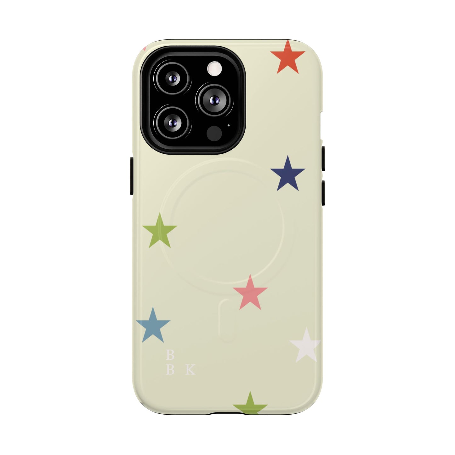 Magnetic Tough Phone Case — Colorful Star Pattern Protective iPhone Cover