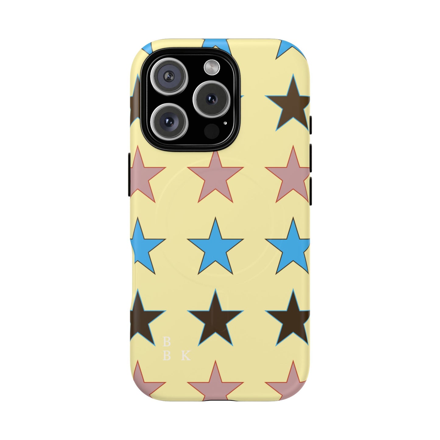 Star Pattern Tough Magnetic Phone Case — Colorful Retro Stars Protective Cover