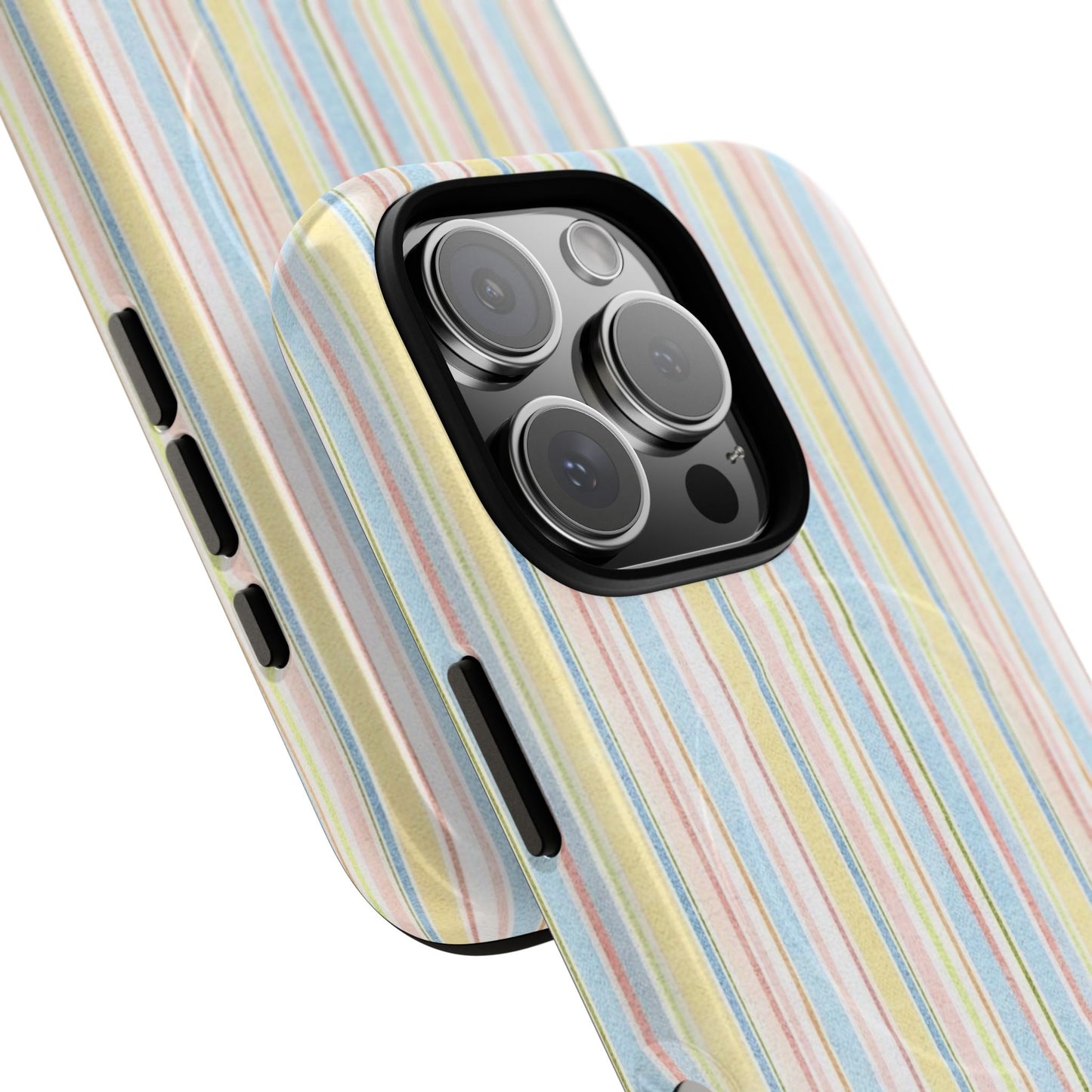 Striped Pastel Phone Case — Tough Magnetic Protection