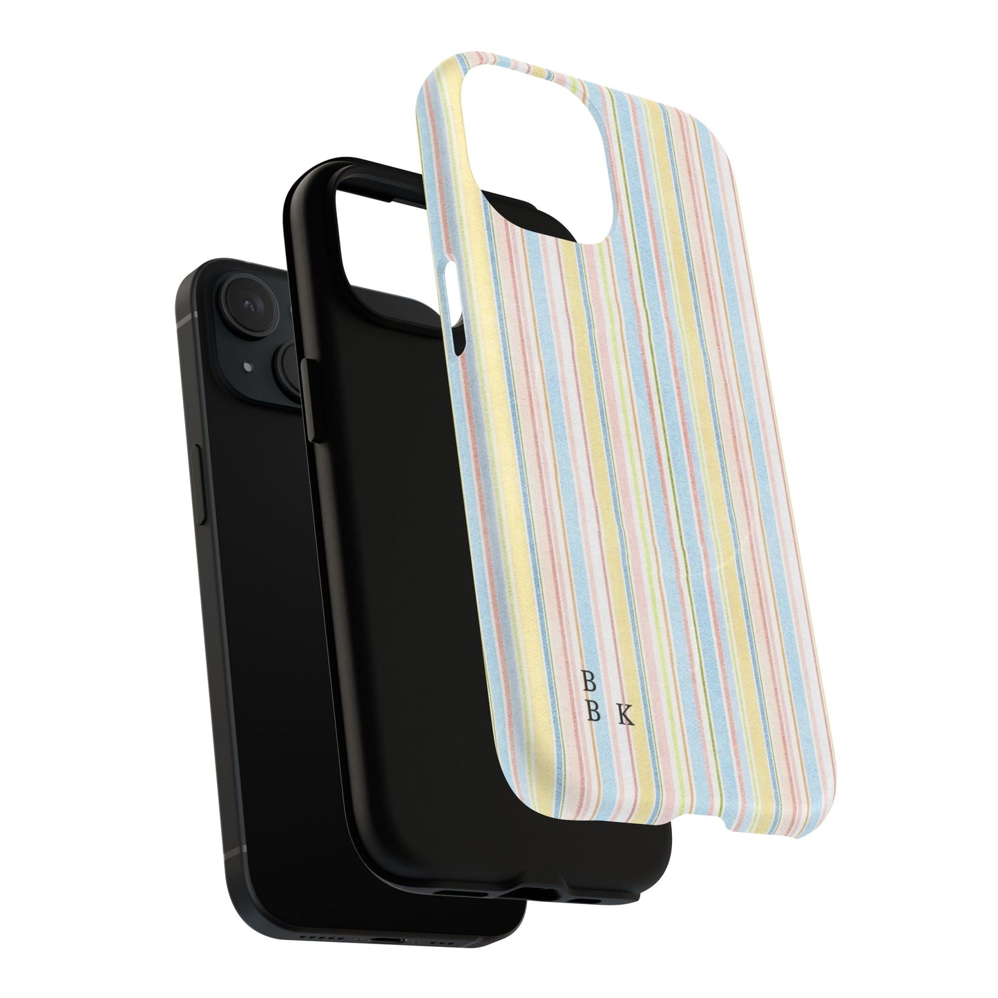 Striped Pastel Phone Case — Tough Magnetic Protection