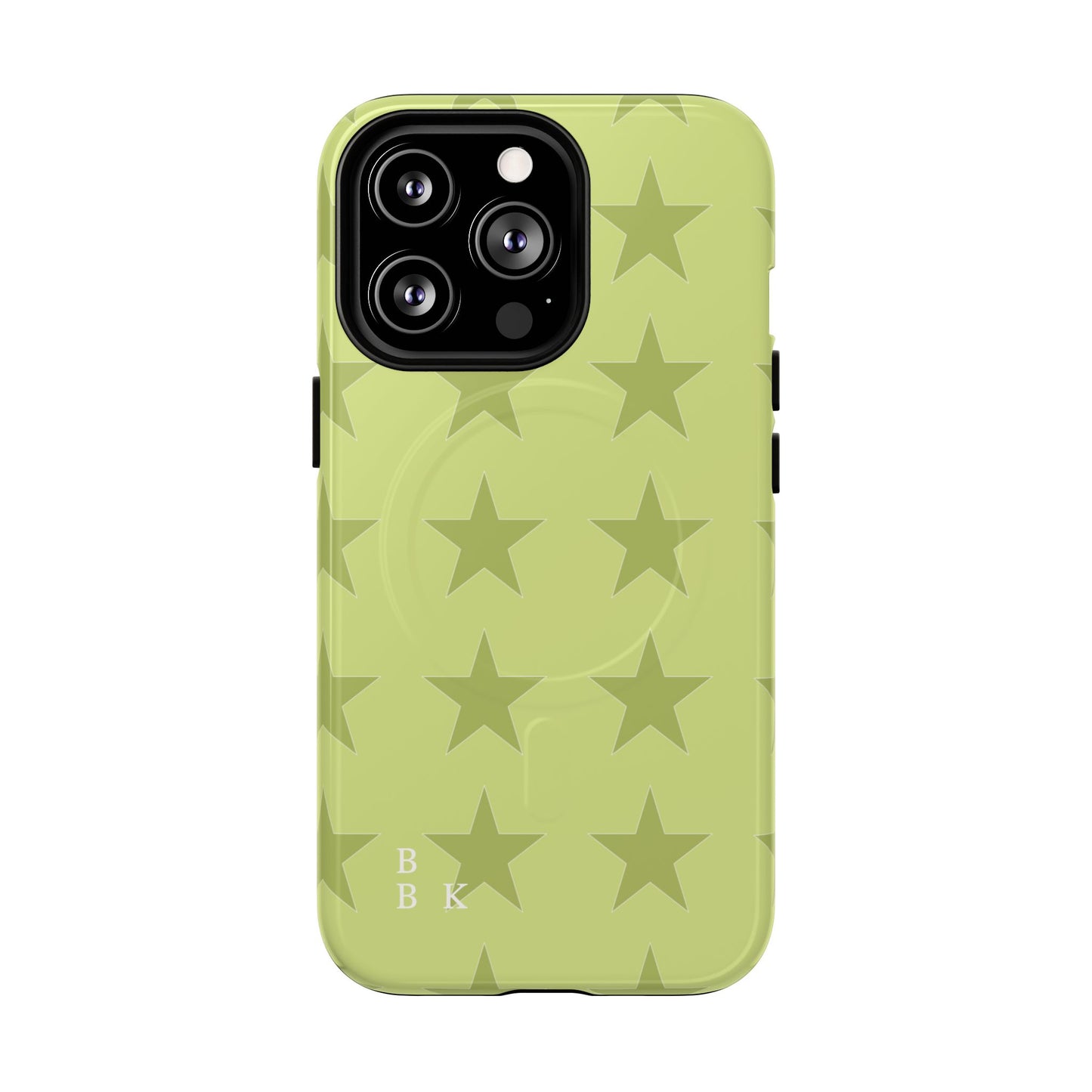 Olive Star Pattern Tough Magnetic Phone Case — Slim Protective iPhone Cover