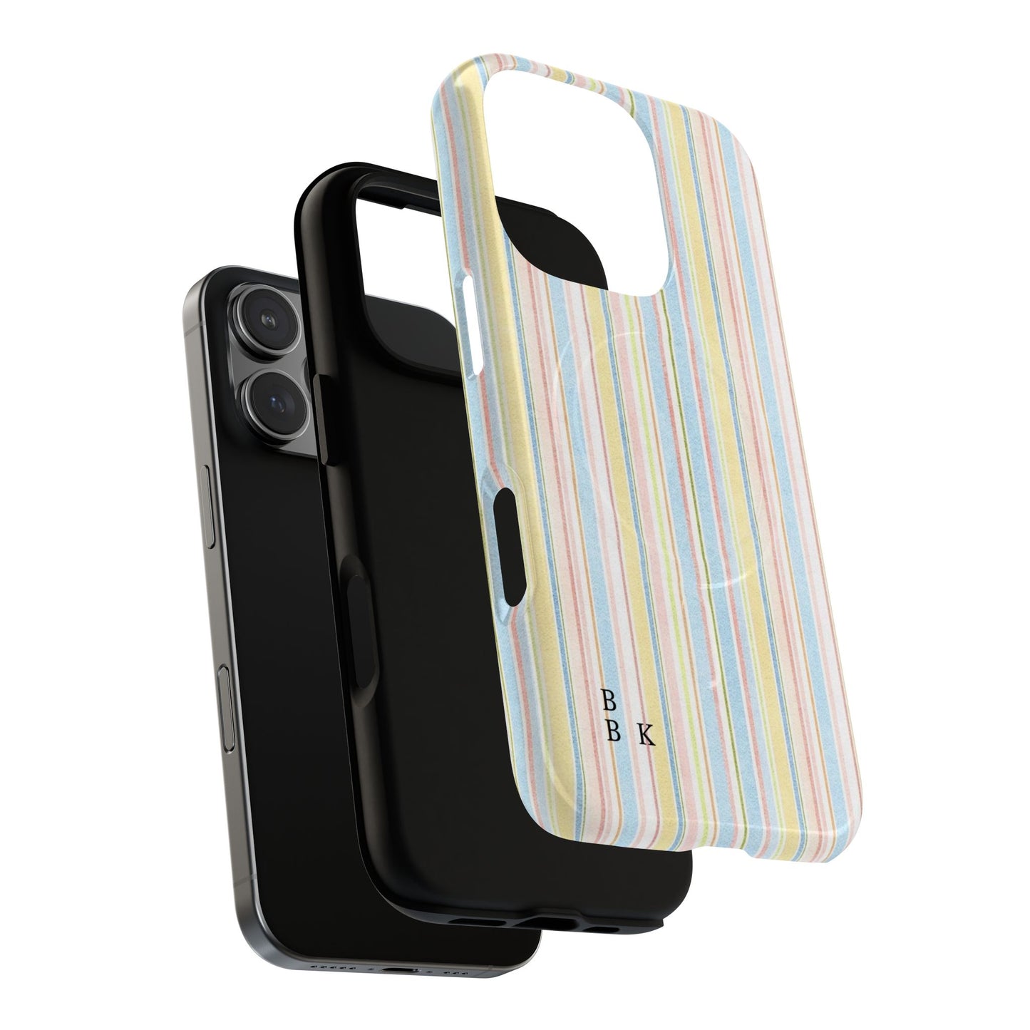 Striped Pastel Phone Case — Tough Magnetic Protection