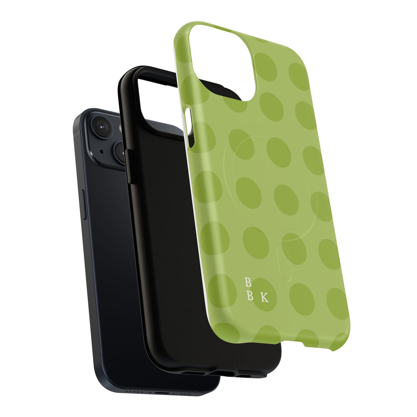 Green Polka Dot Tough Magnetic Phone Case — Slim Magnetic Protective Cover