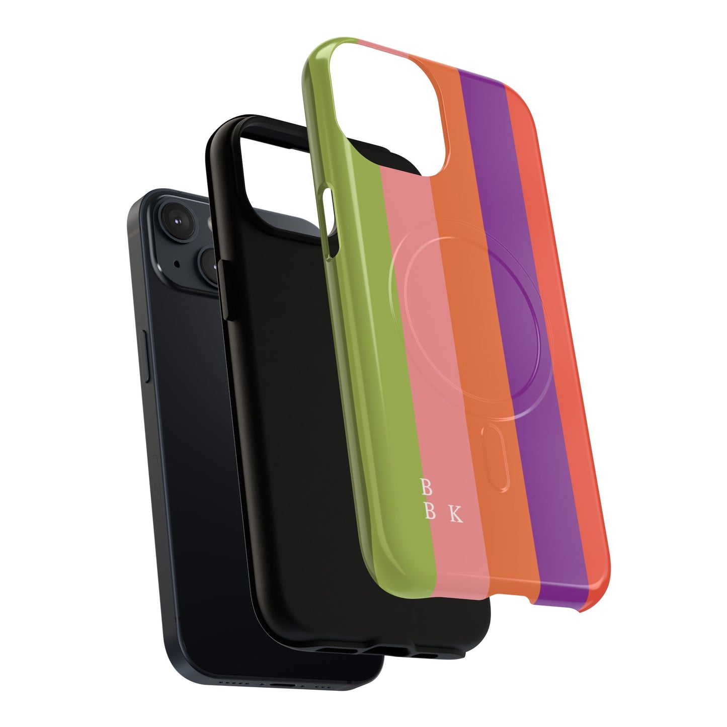 Bold Retro Stripe Magnetic Phone Case — Tough Protective iPhone Cover