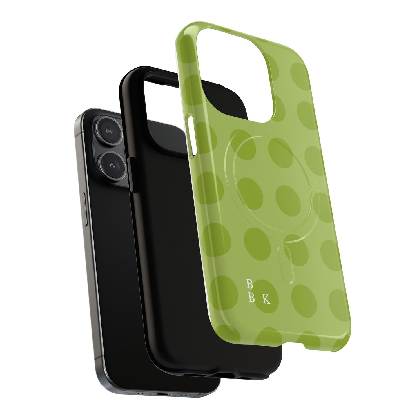 Green Polka Dot Tough Magnetic Phone Case — Slim Magnetic Protective Cover