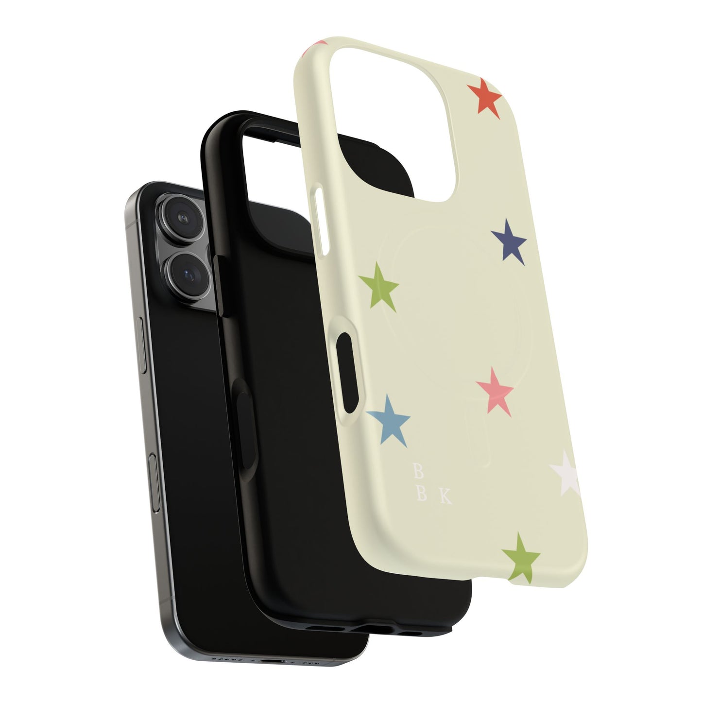 Magnetic Tough Phone Case — Colorful Star Pattern Protective iPhone Cover