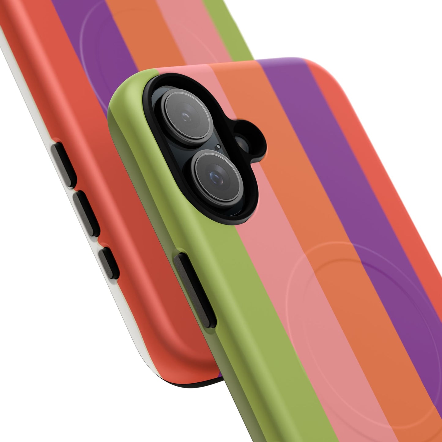 Bold Retro Stripe Magnetic Phone Case — Tough Protective iPhone Cover
