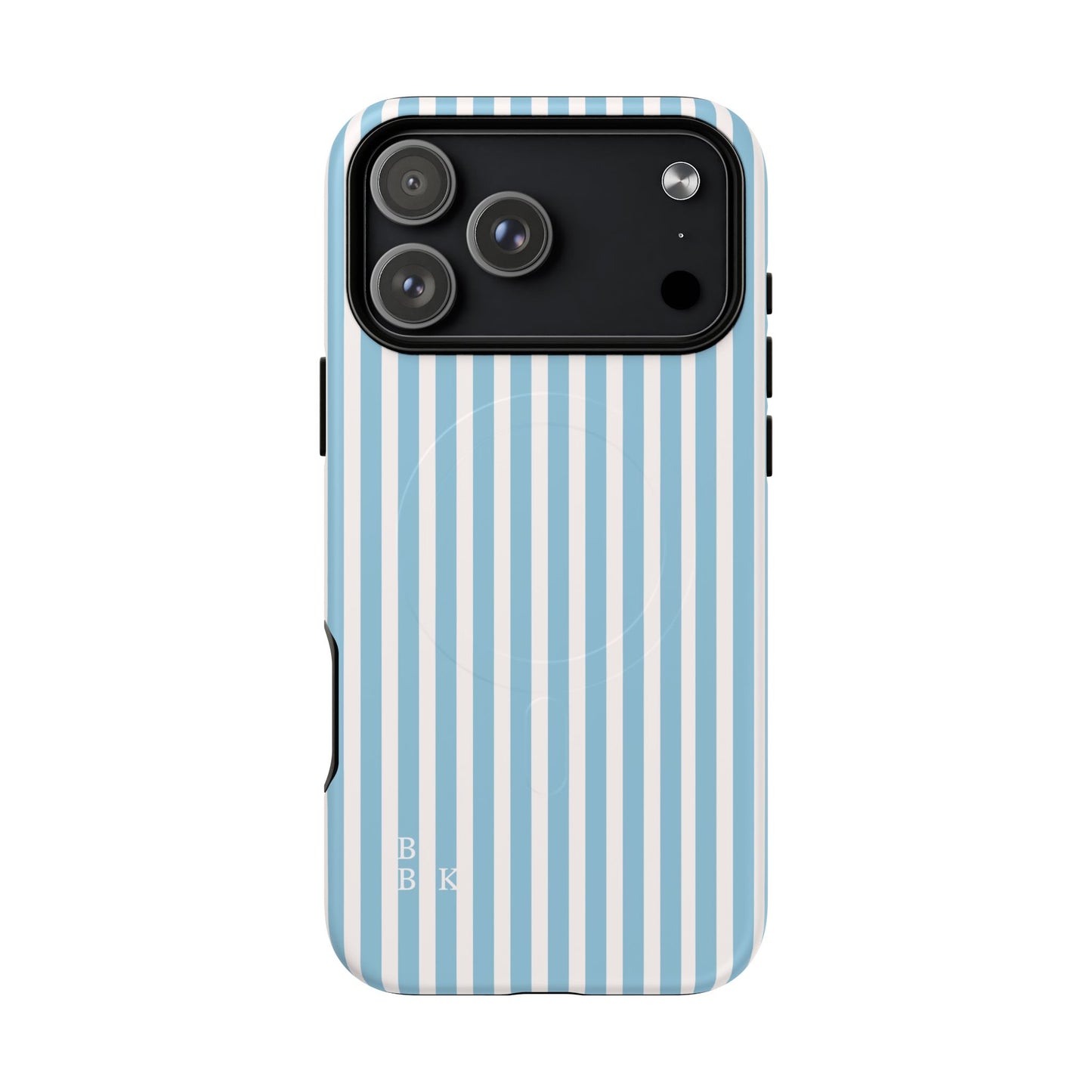 MagSafe Phone Case — Blue Vertical Stripe Tough Magnetic Protective Cover