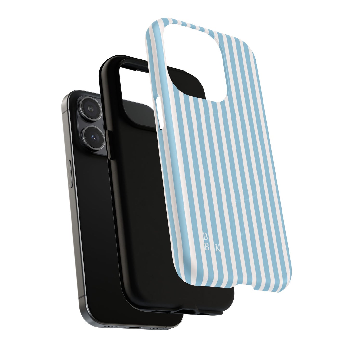 MagSafe Phone Case — Blue Vertical Stripe Tough Magnetic Protective Cover