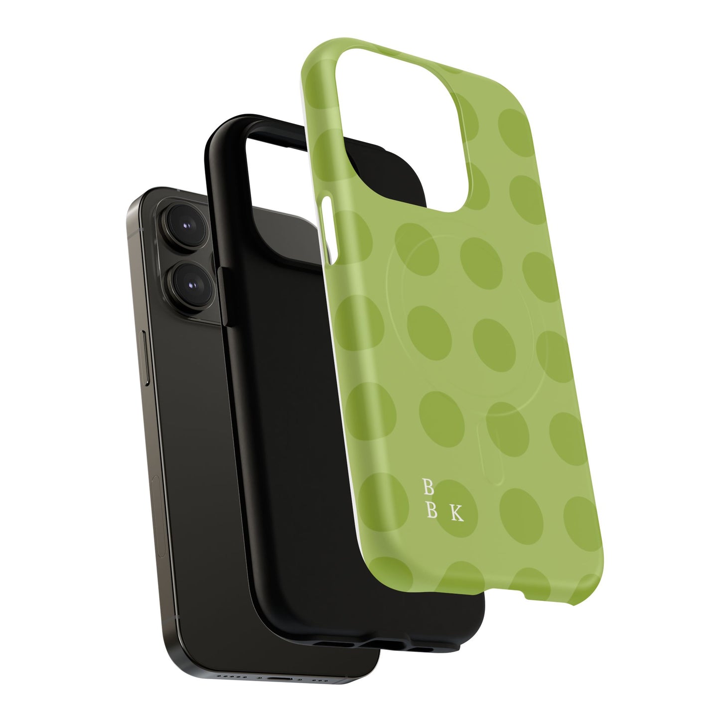 Green Polka Dot Tough Magnetic Phone Case — Slim Magnetic Protective Cover