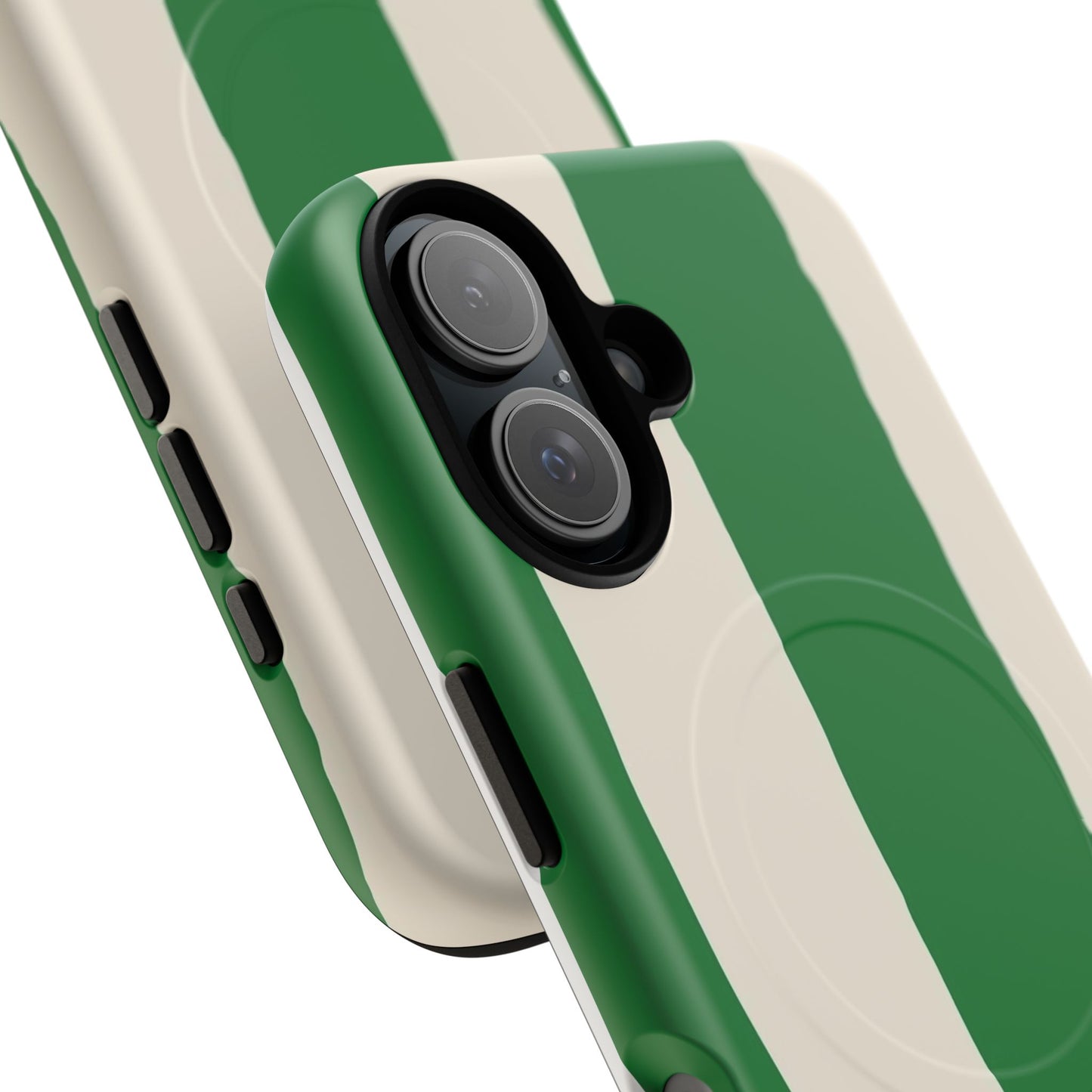 Green Stripe Tough Magnetic Phone Case — Custom Monogram BBK