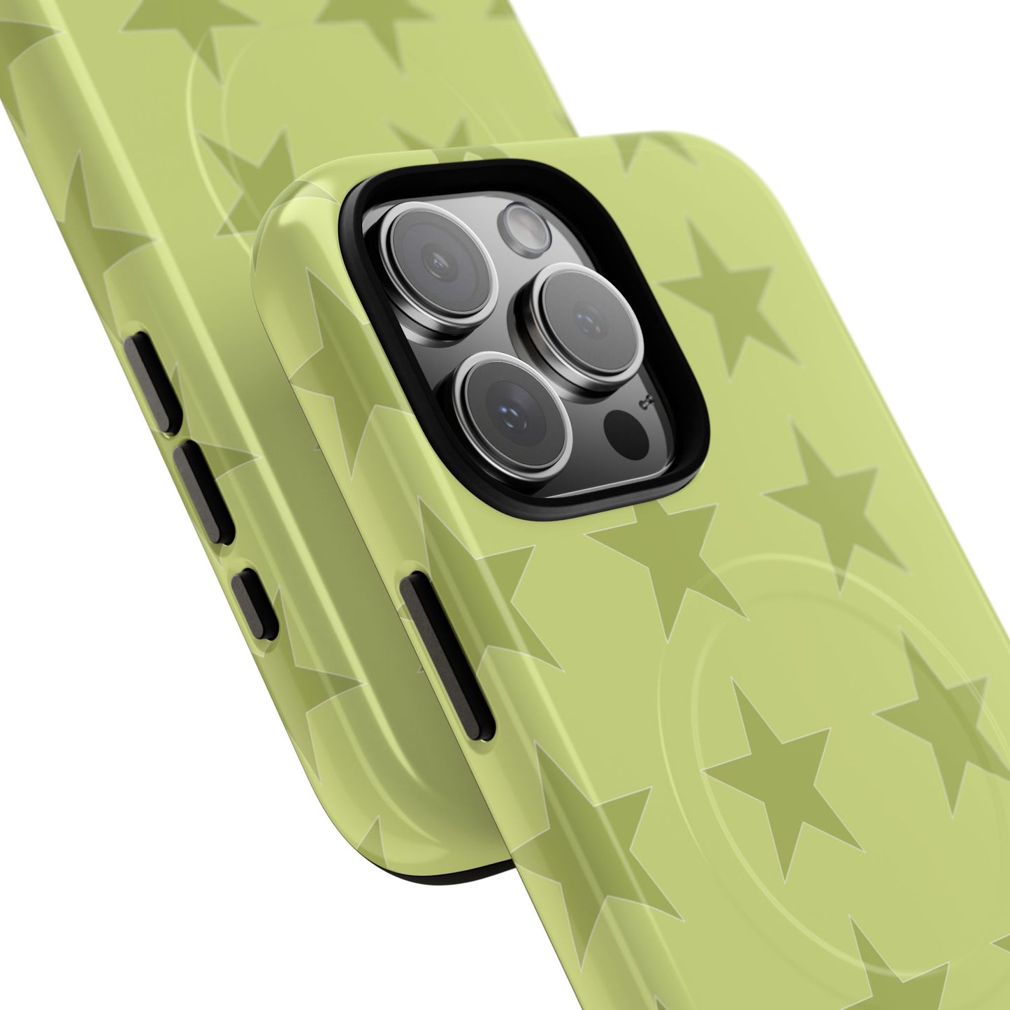 Olive Star Pattern Tough Magnetic Phone Case — Slim Protective iPhone Cover