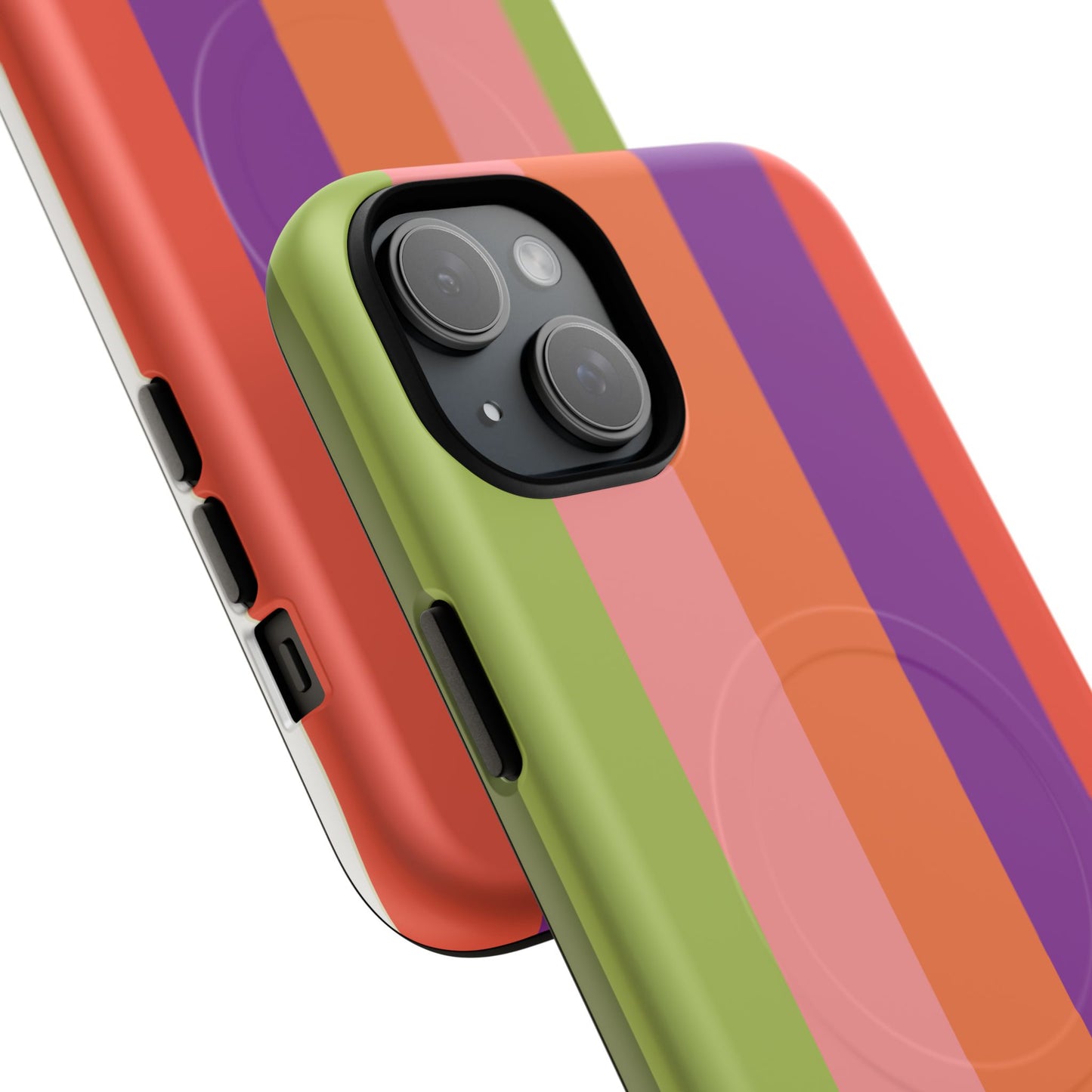 Bold Retro Stripe Magnetic Phone Case — Tough Protective iPhone Cover