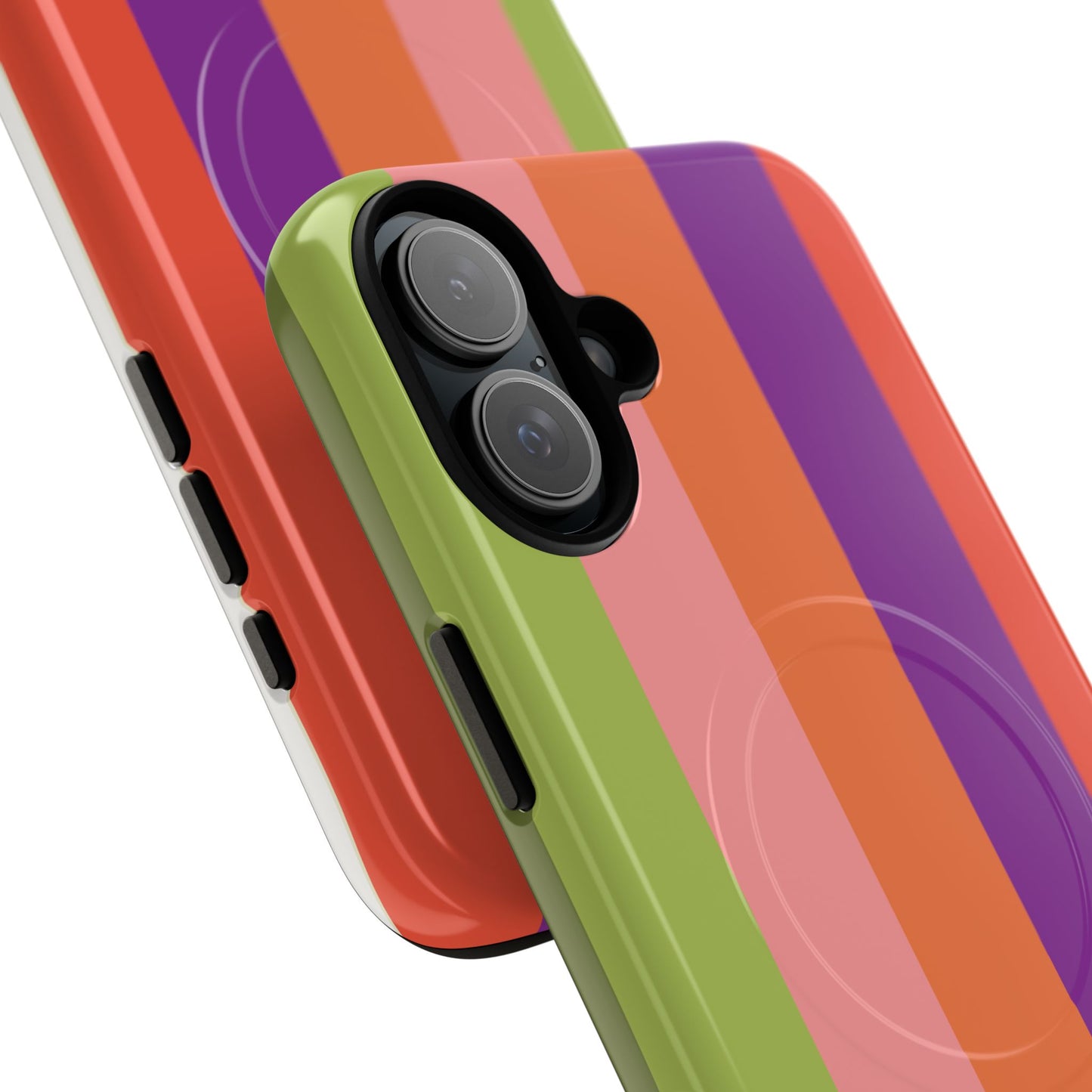 Bold Retro Stripe Magnetic Phone Case — Tough Protective iPhone Cover