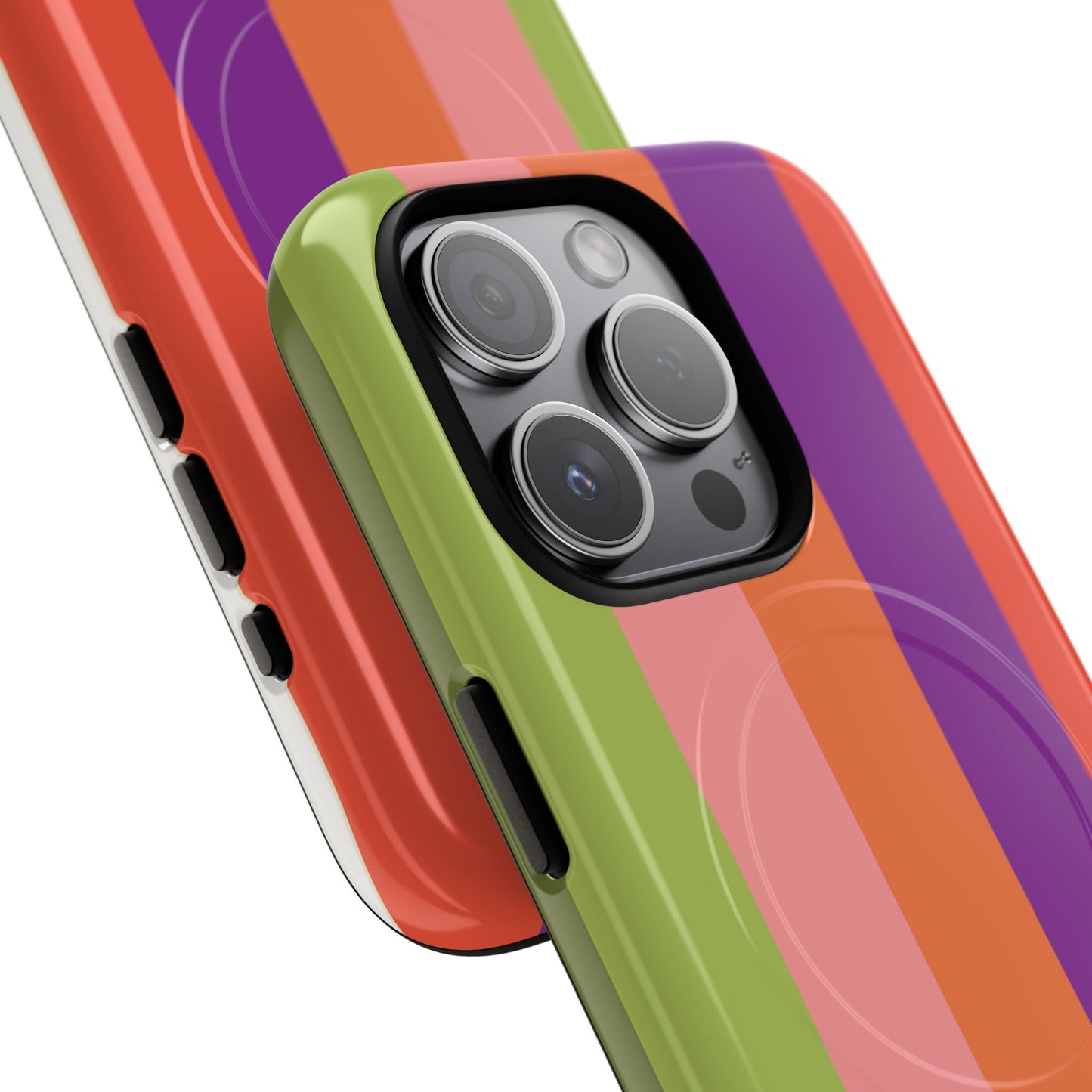 Bold Retro Stripe Magnetic Phone Case — Tough Protective iPhone Cover