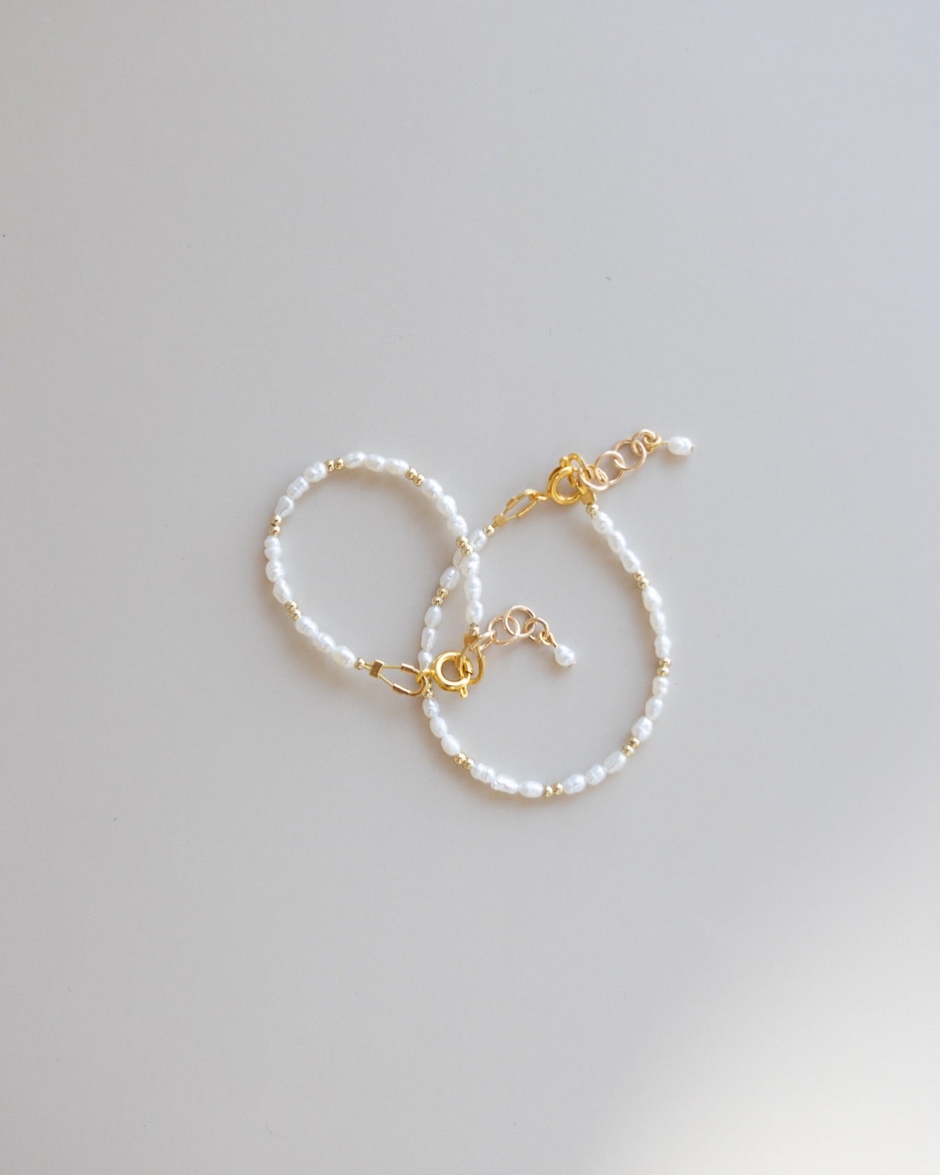 Baby + Kid Pearl + Gold Bracelet