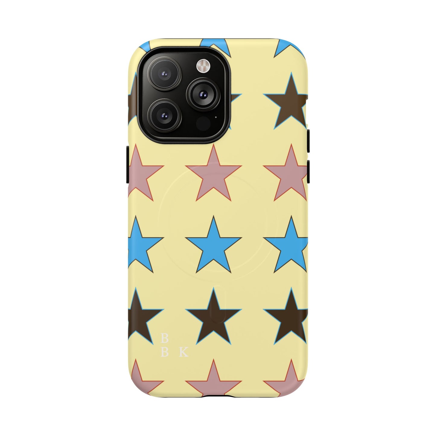 Star Pattern Tough Magnetic Phone Case — Colorful Retro Stars Protective Cover