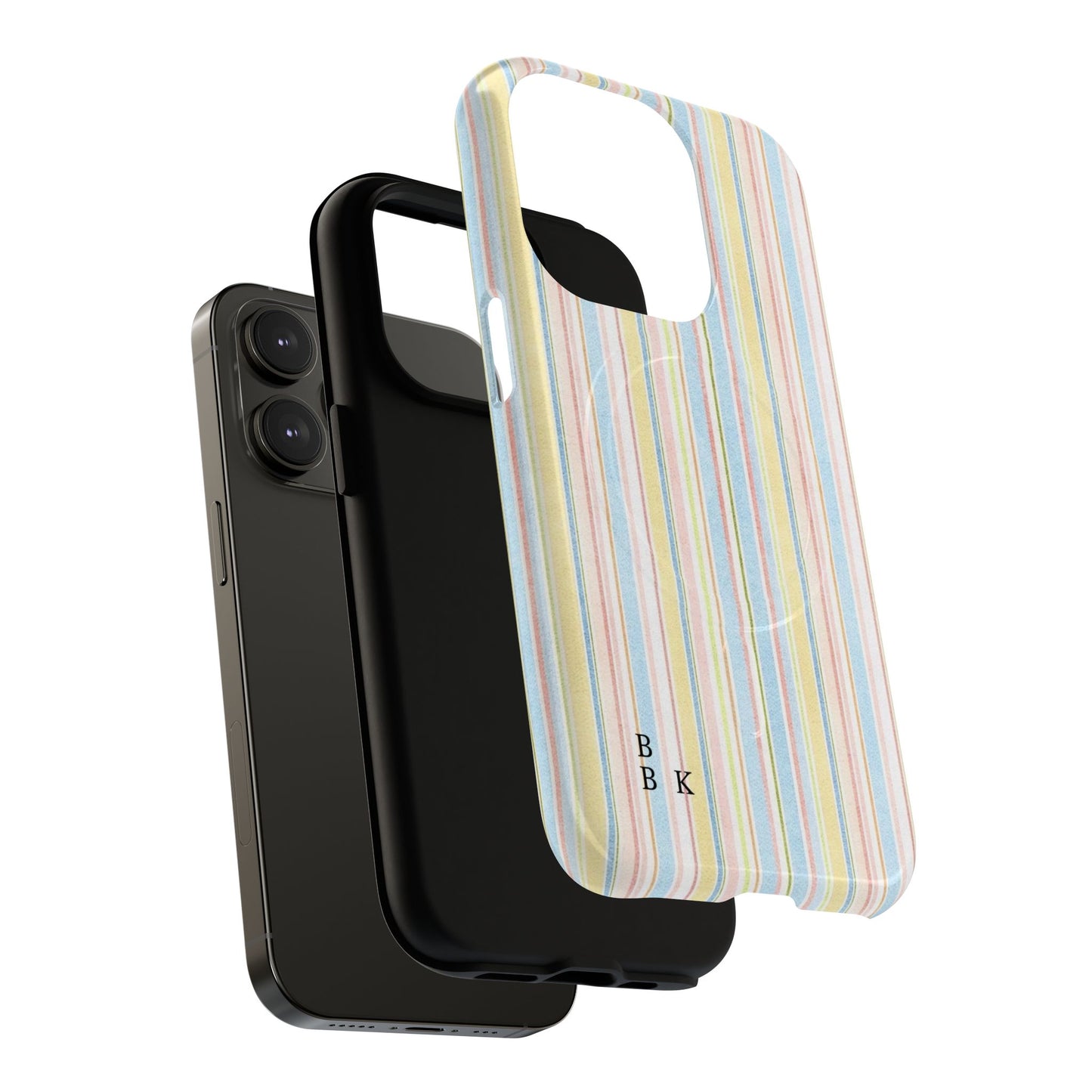 Striped Pastel Phone Case — Tough Magnetic Protection