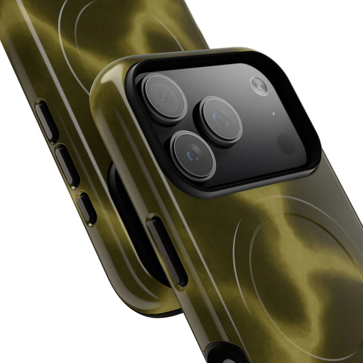 Olive Smoke Magnetic Phone Case — Tough Protective MagSafe-Compatible Cover